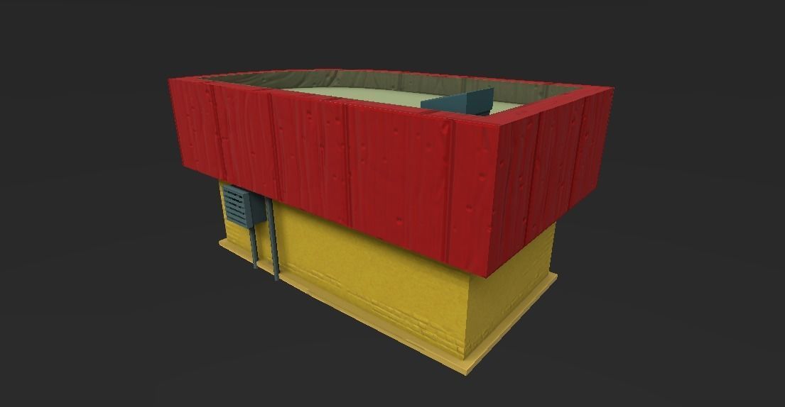 Coffee Shop Low-poly 3D model_6