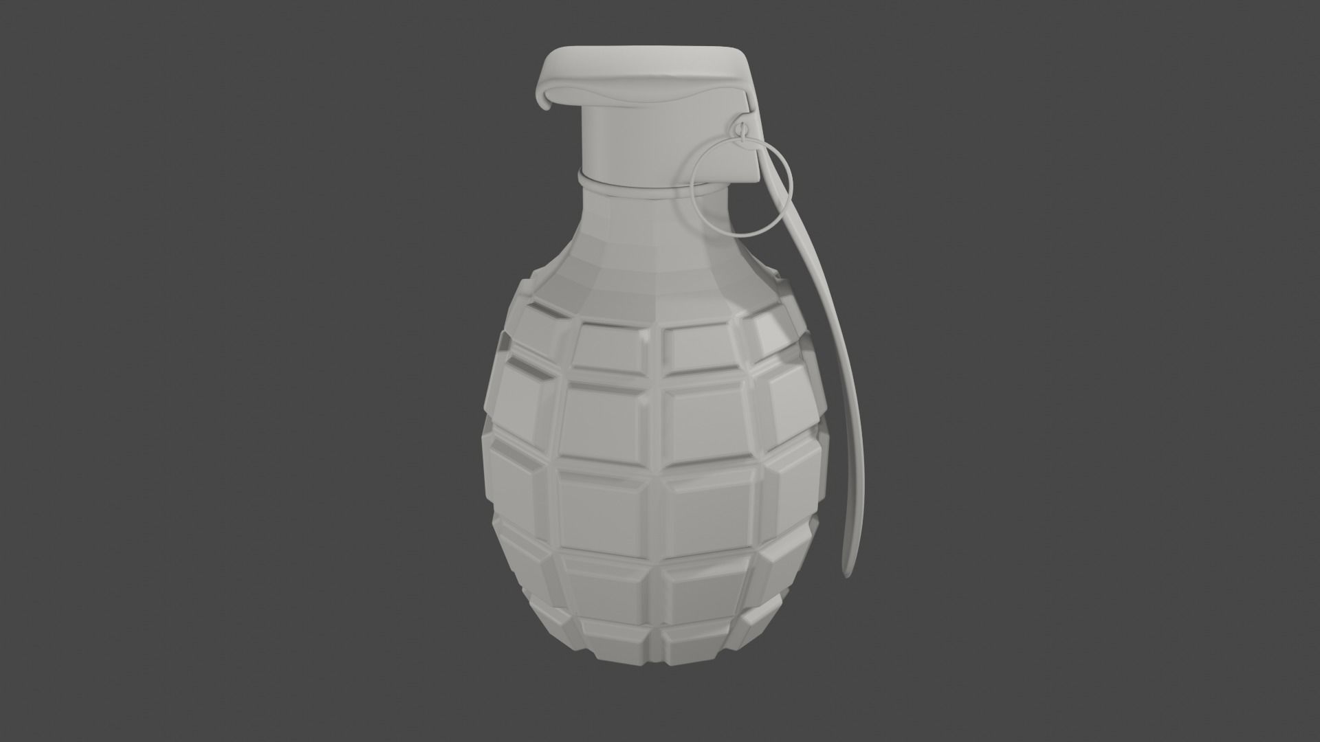 Low Poly Grenade Textured and Not Textured Free low-poly 3D model_2