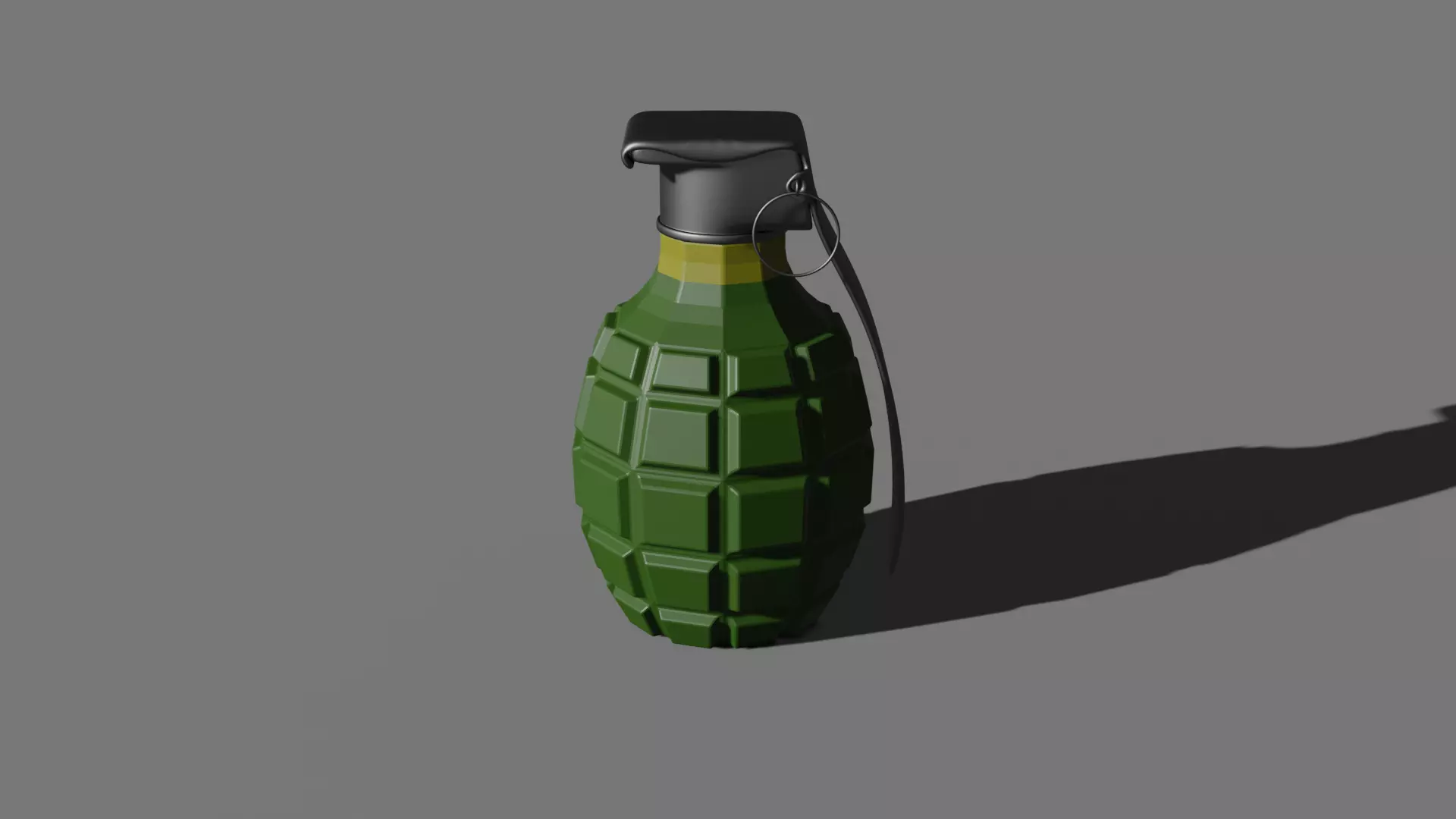 Low Poly Grenade Textured and Not Textured Free low-poly 3D model_0