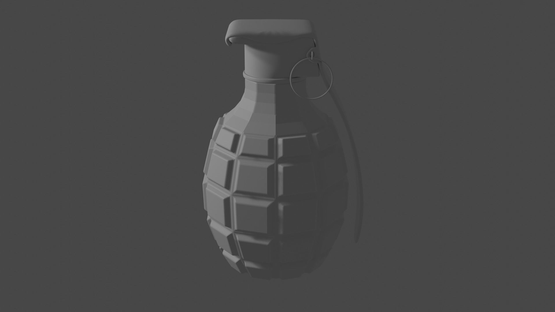 Low Poly Grenade Textured and Not Textured Free low-poly 3D model_1