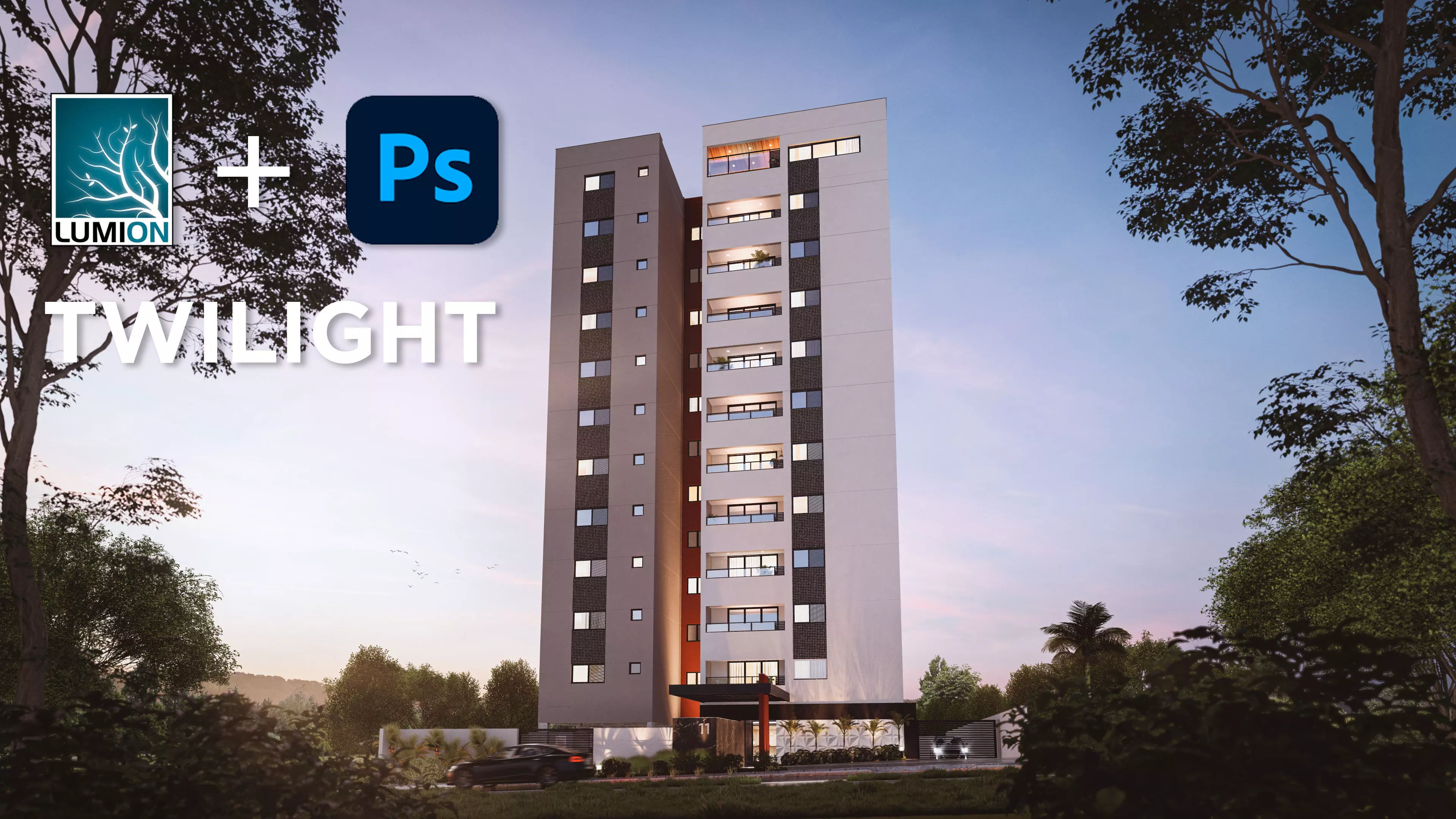 Twilight Effect - Lumion and Photoshop 3D model