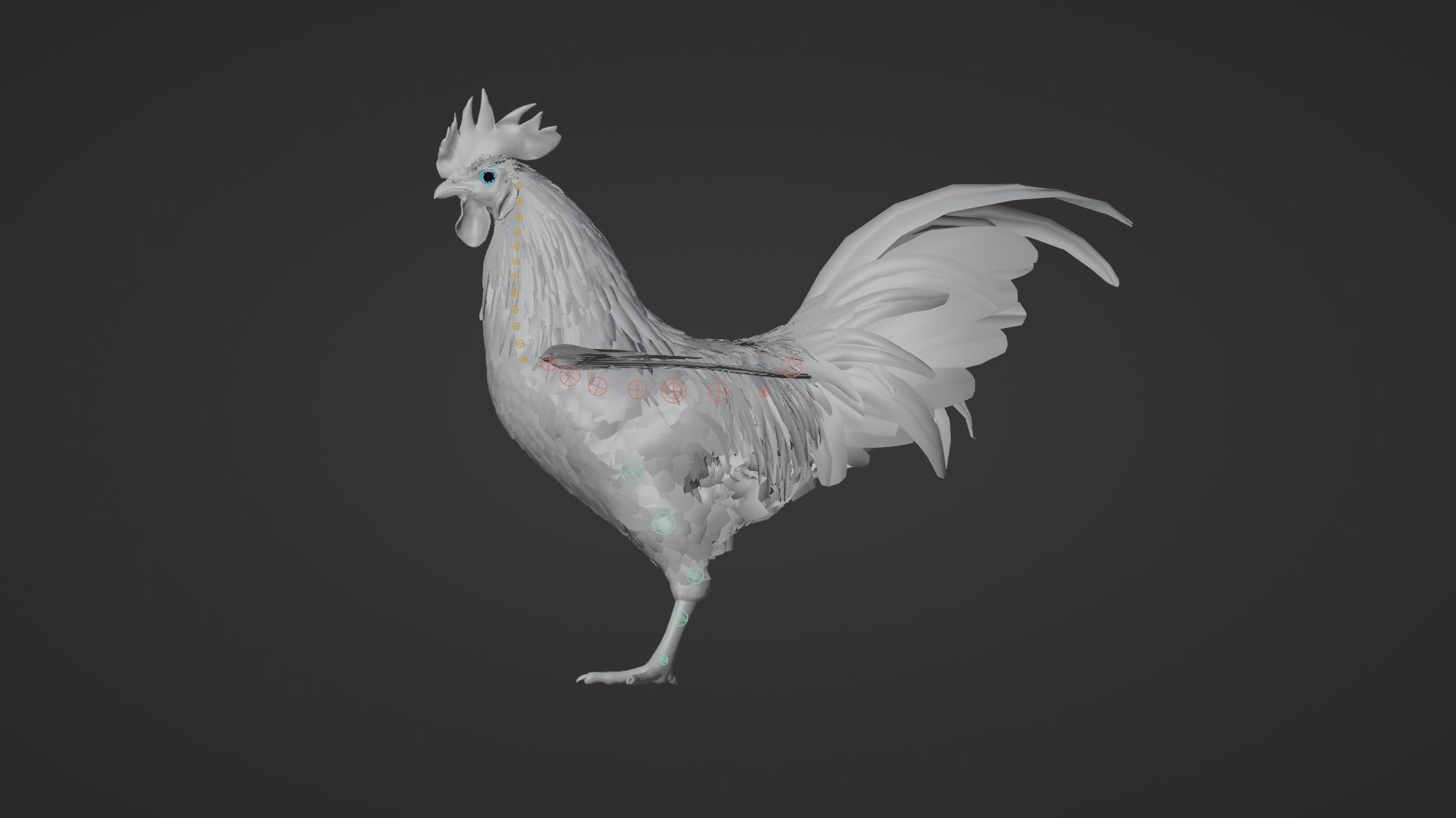 Black Cock Animated VFX Grace 3D model_32