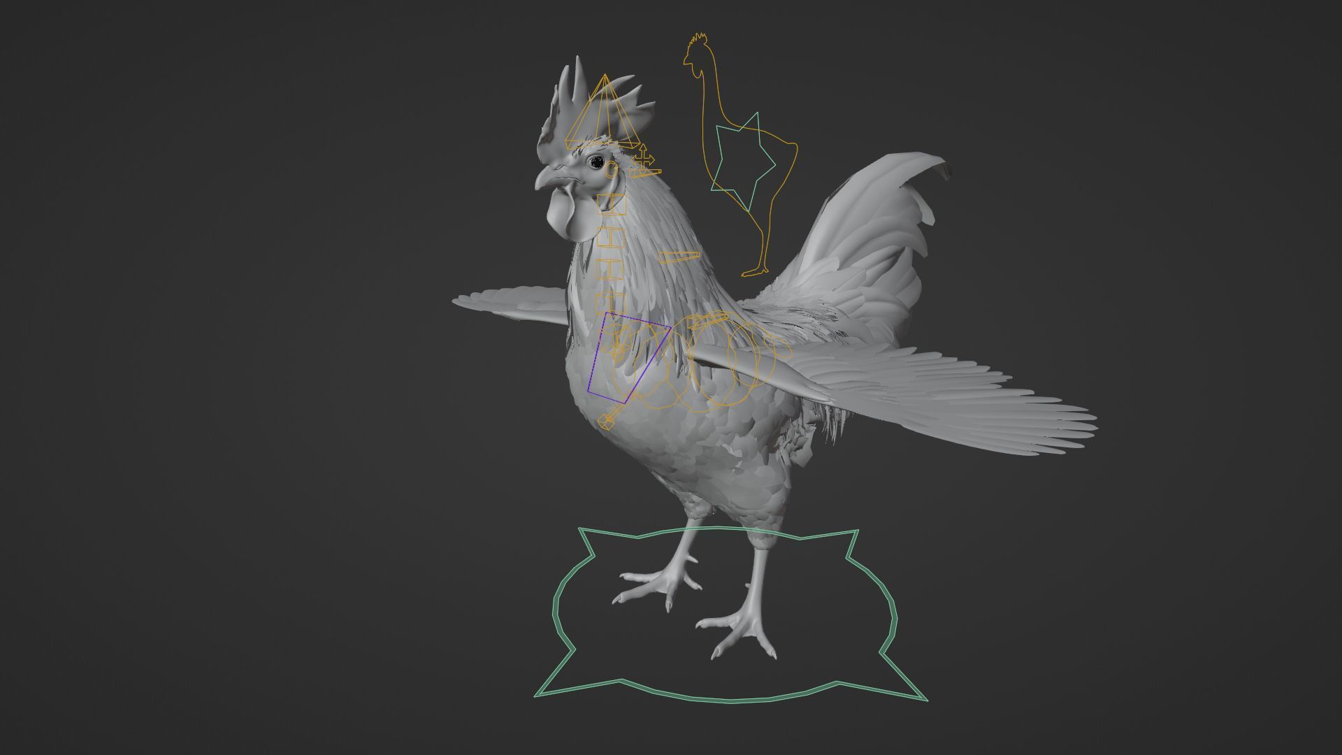 Black Cock Animated VFX Grace 3D model_21