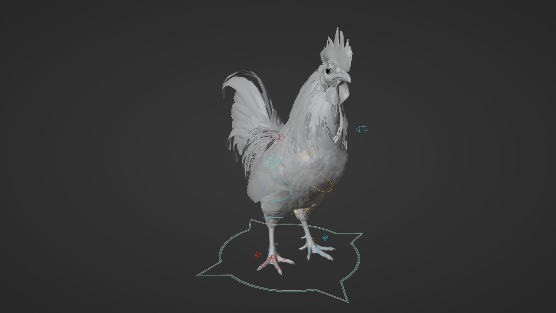Black Cock Animated VFX Grace 3D model_28