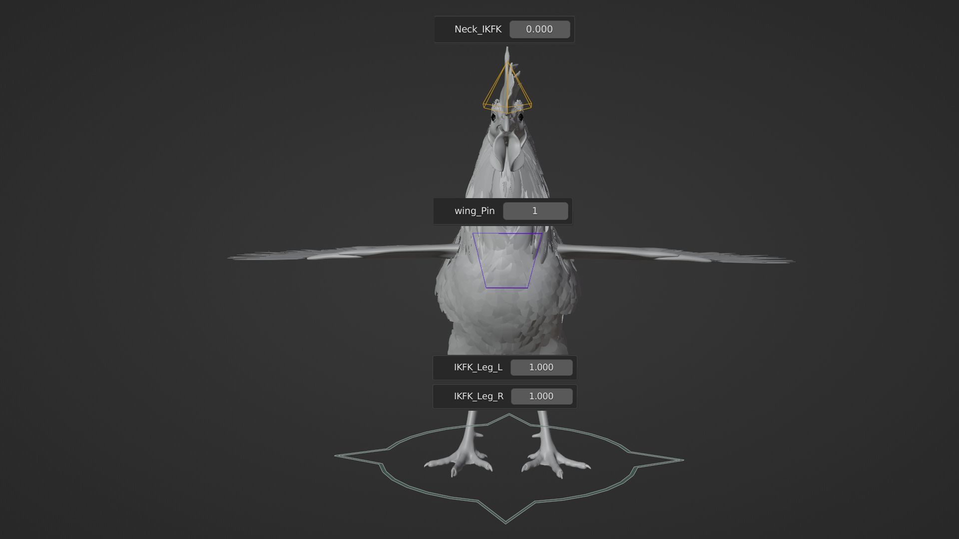 Black Cock Animated VFX Grace 3D model_25