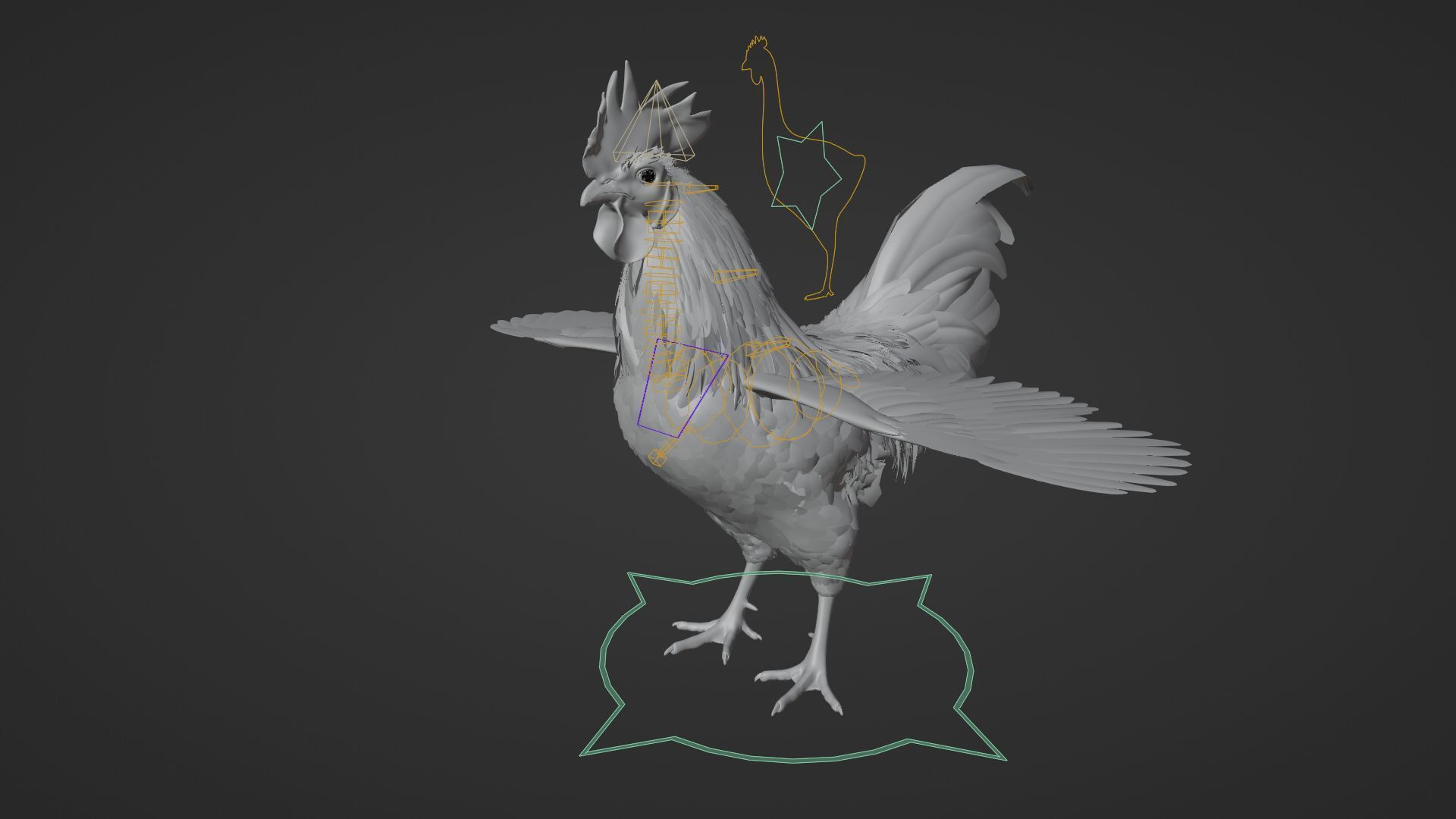 Black Cock Animated VFX Grace 3D model_22
