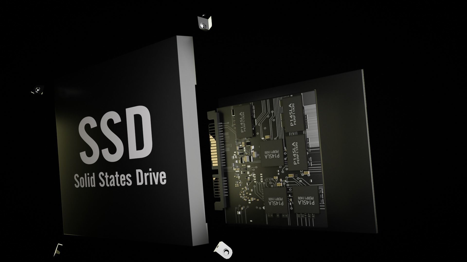 SSD 3D model Low-poly 3D model_2