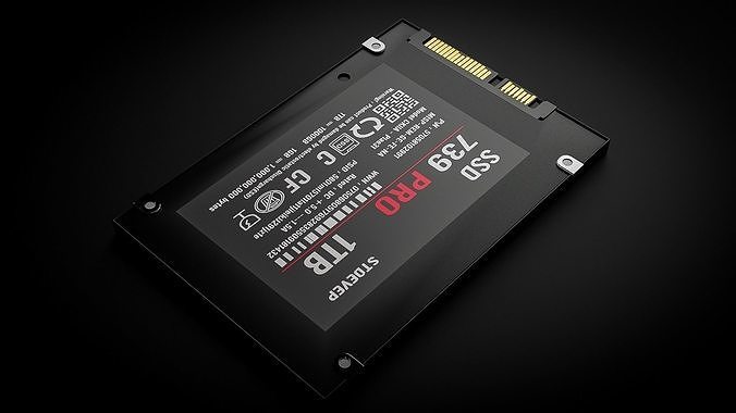 SSD 3D model Low-poly 3D model