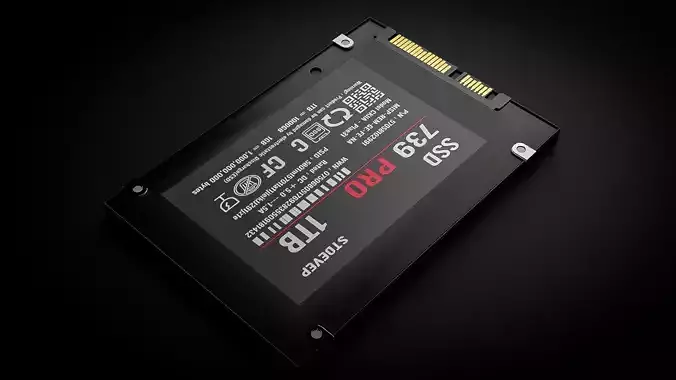 SSD 3D model Low-poly 3D model