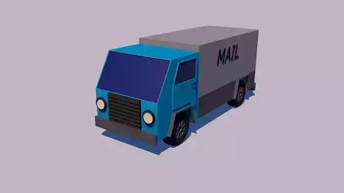 Cartoon Low Poly Car Truck