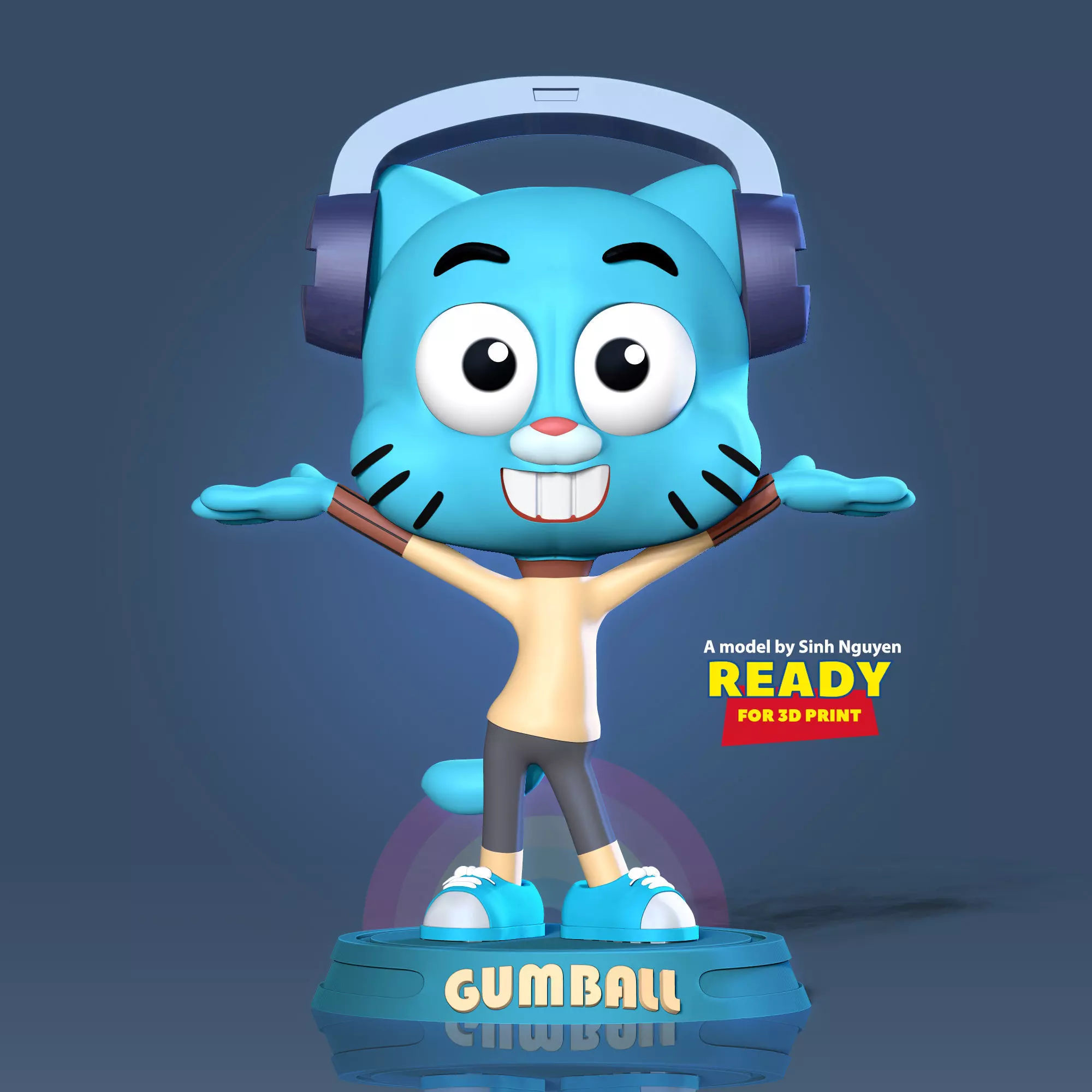 Gumball Watterson 3D print model_0