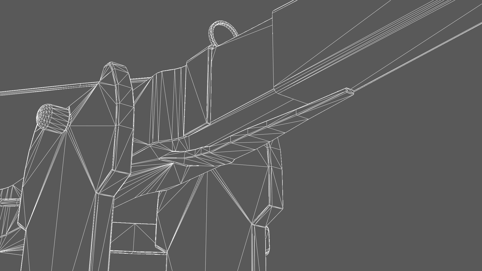 Mounted Crossbow Low-poly 3D model_10