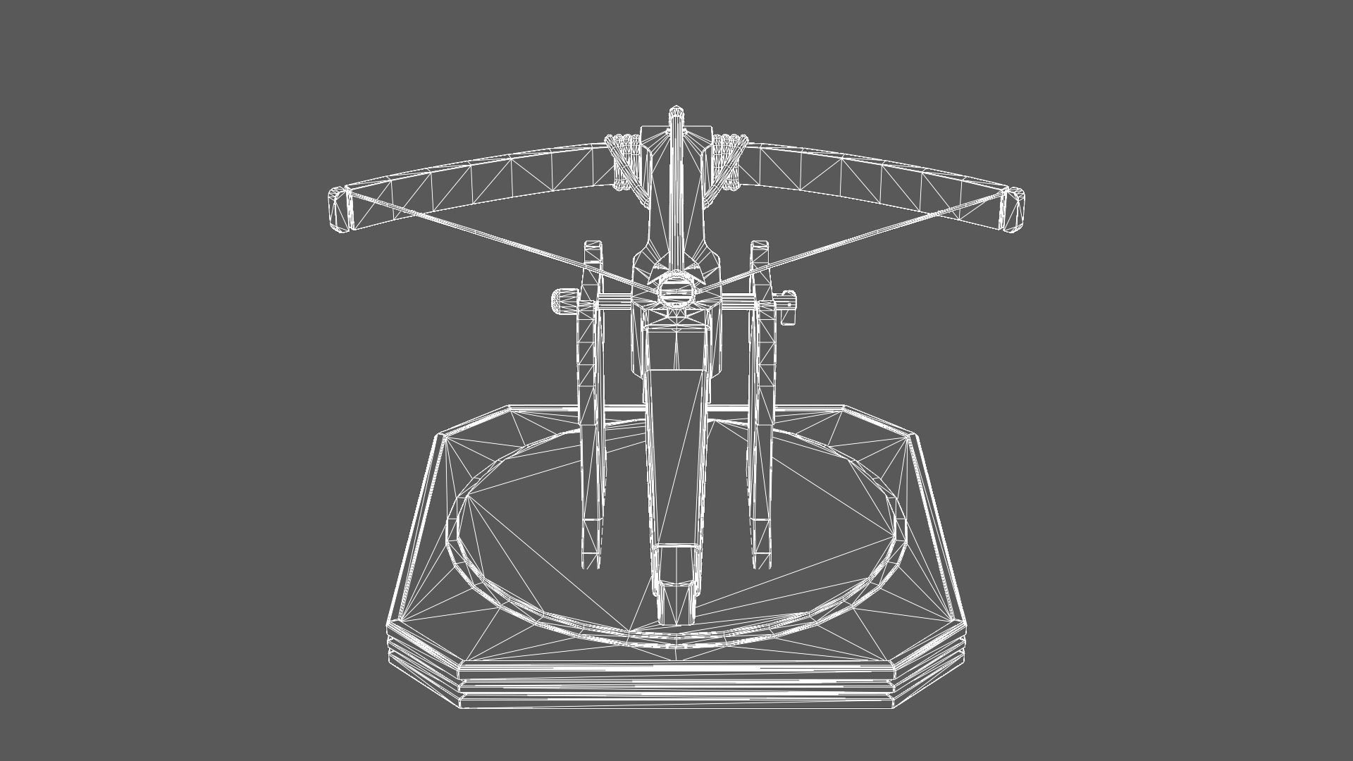 Mounted Crossbow Low-poly 3D model_6