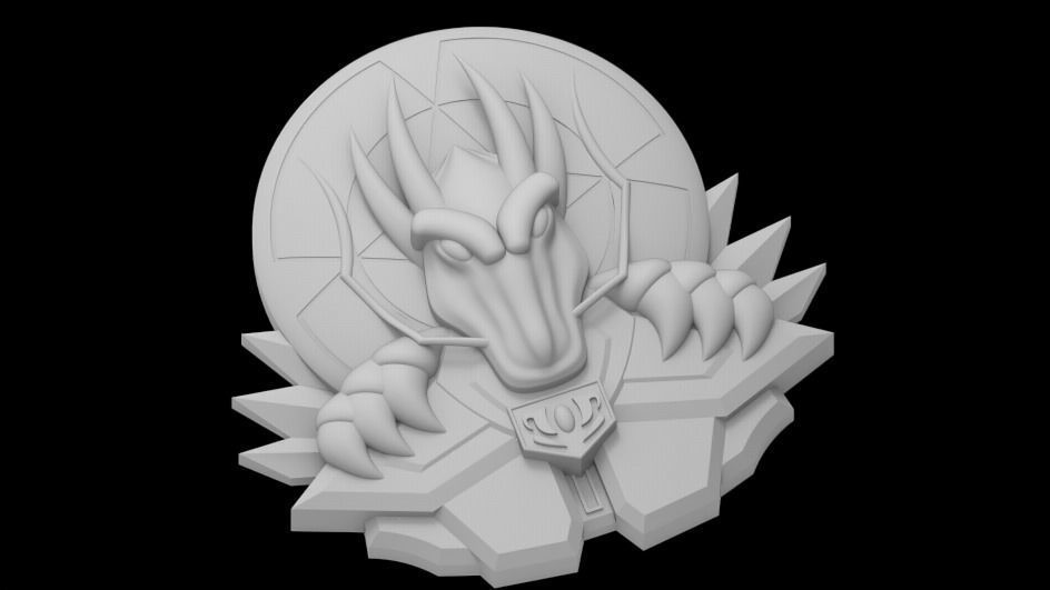 Shiryu high relief 3D model_2