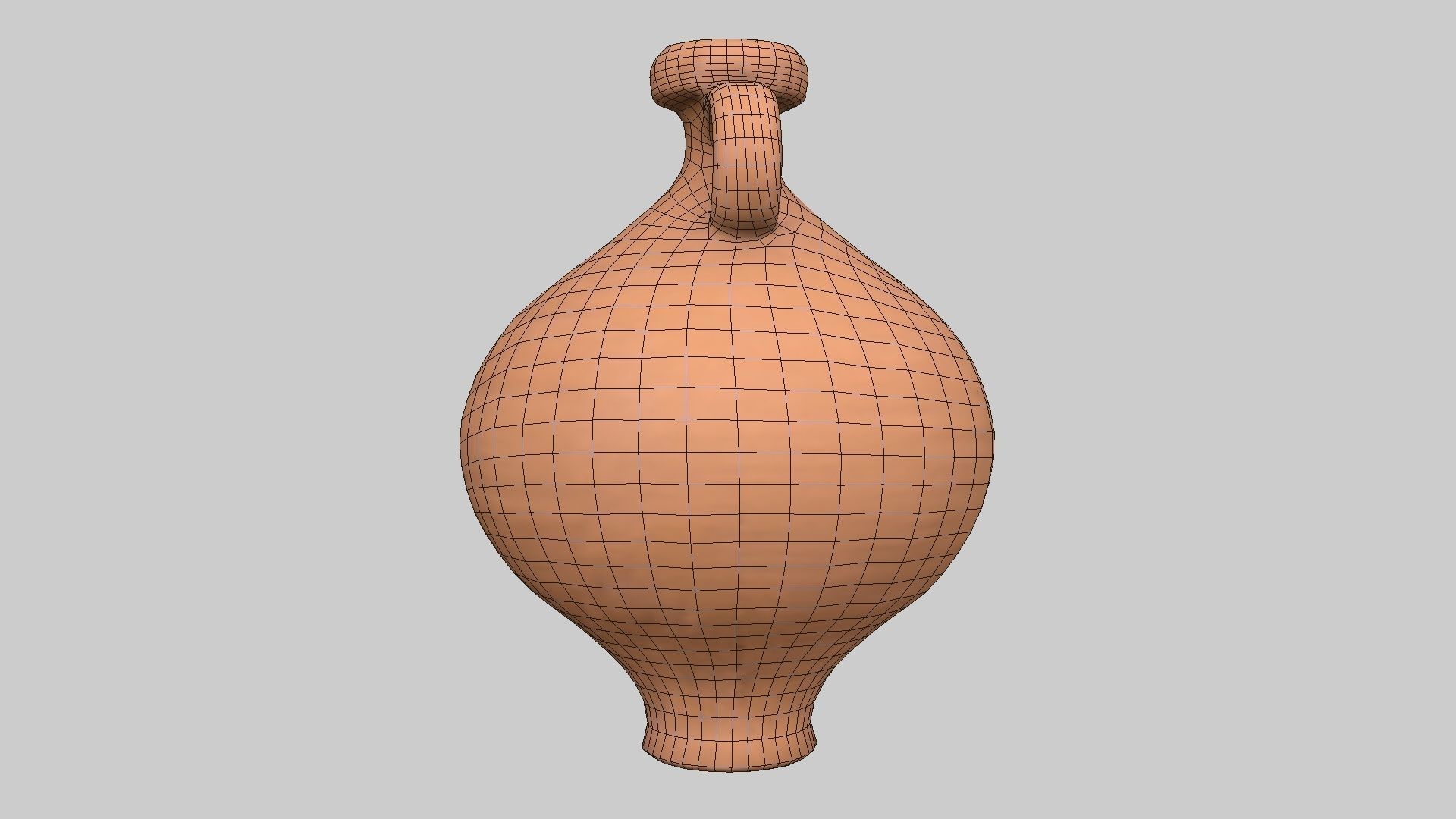 Antique clay jug 01 3D model_12