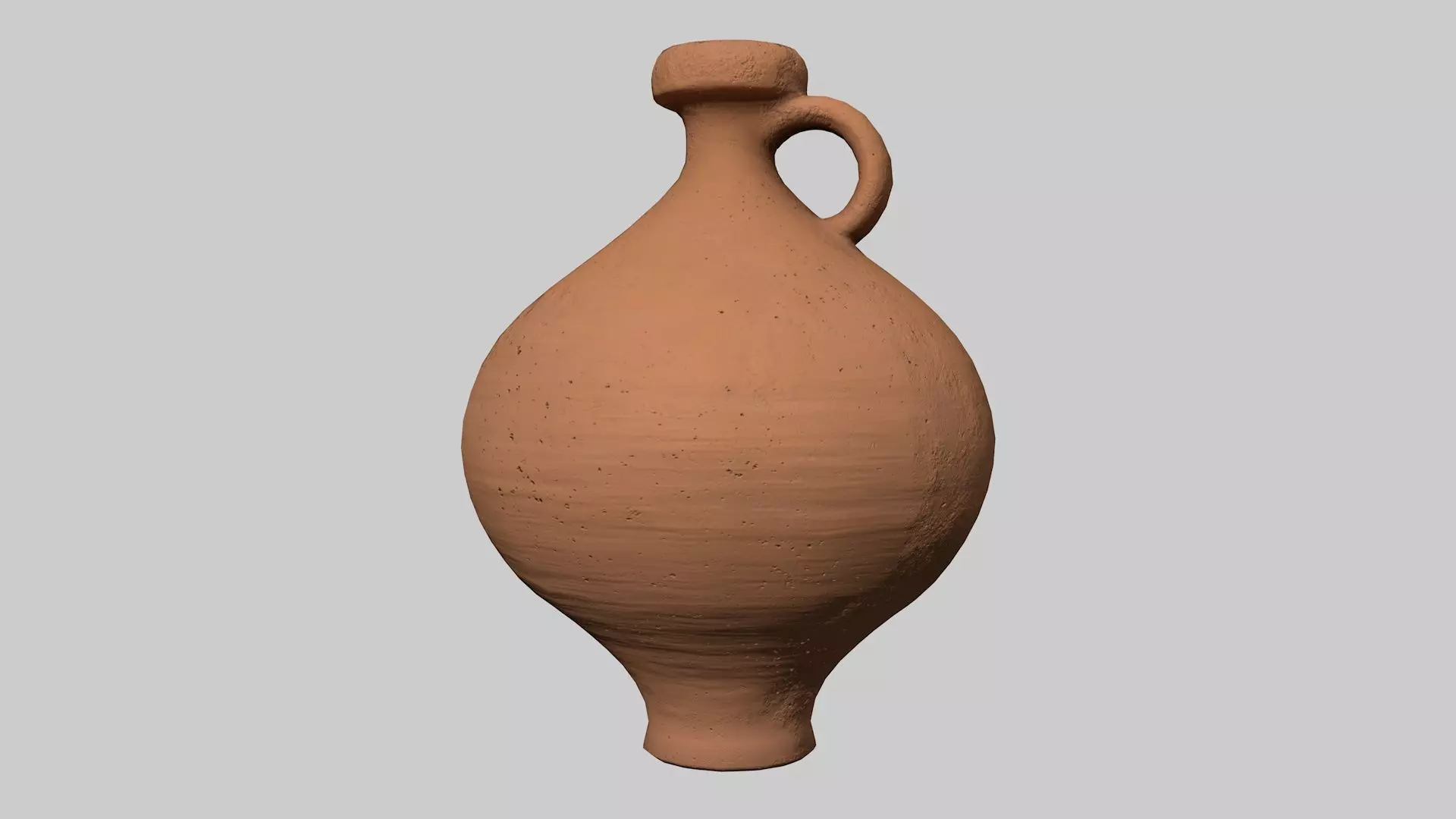 Antique clay jug 01 3D model_0