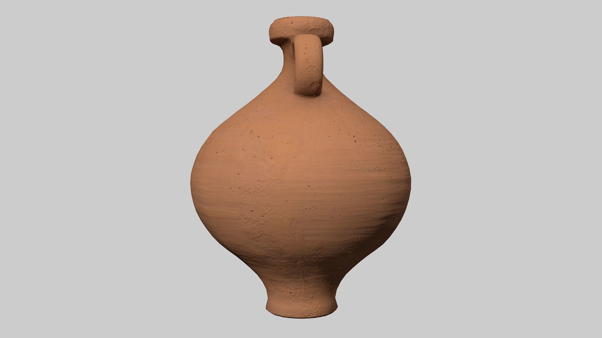Antique clay jug 01 3D model_4