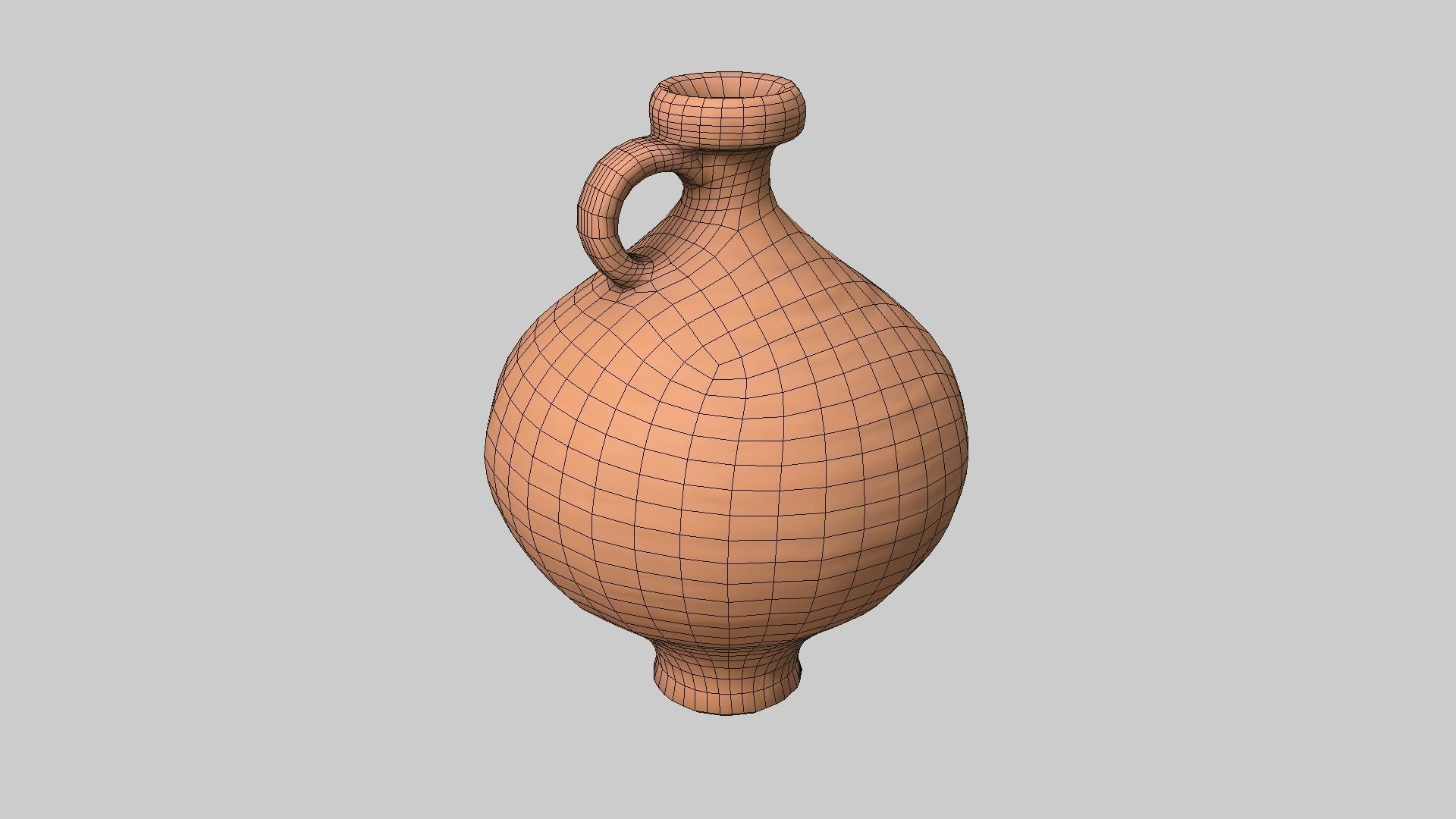 Antique clay jug 01 3D model_14