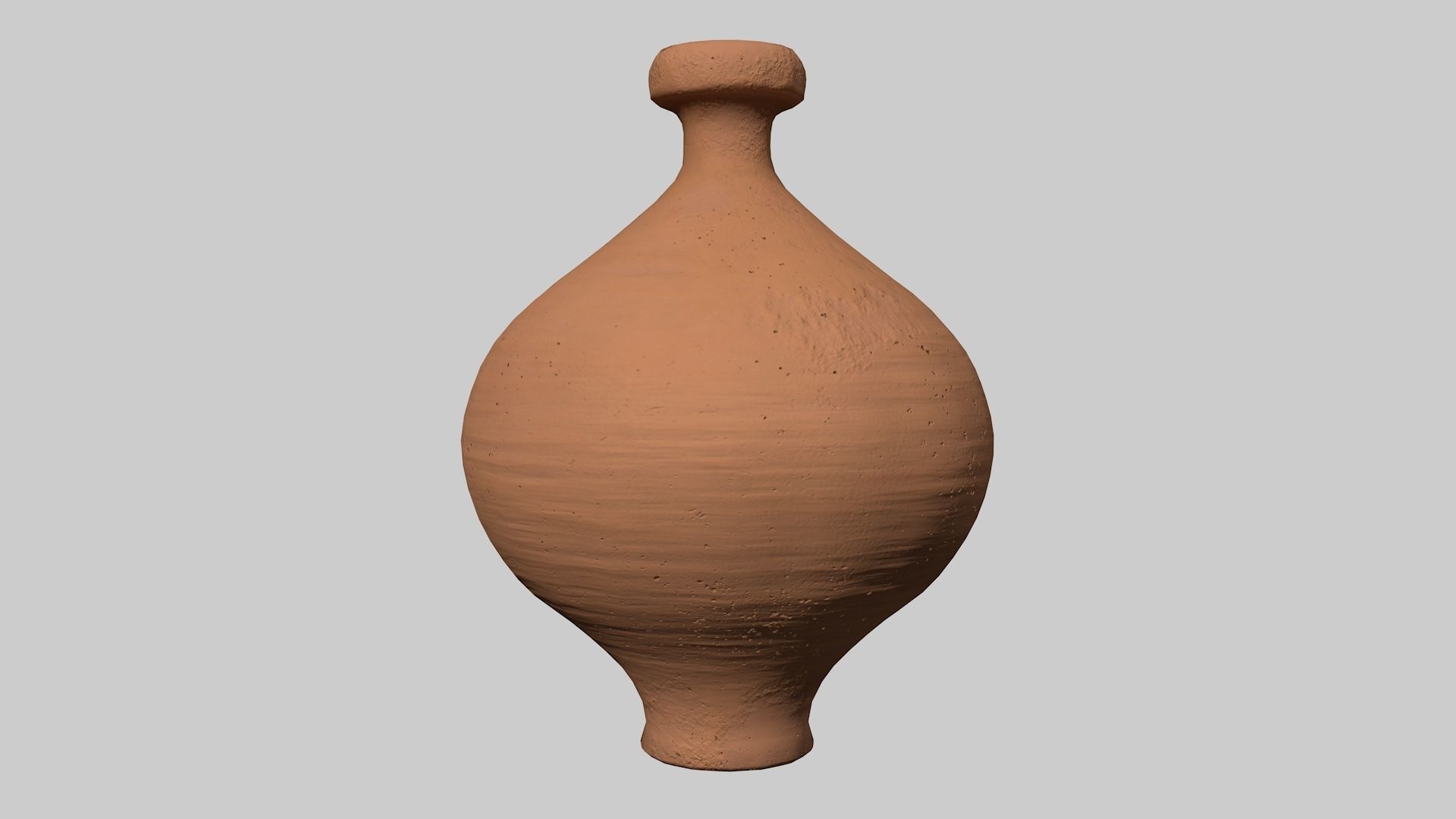 Antique clay jug 01 3D model_2