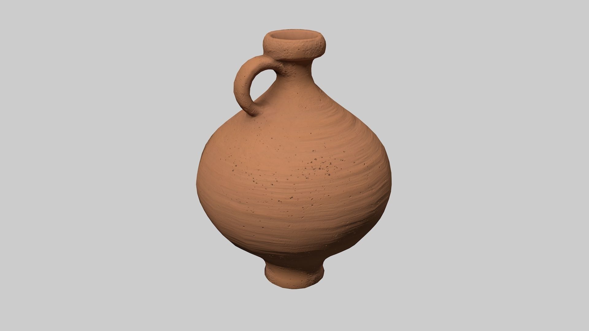 Antique clay jug 01 3D model_6