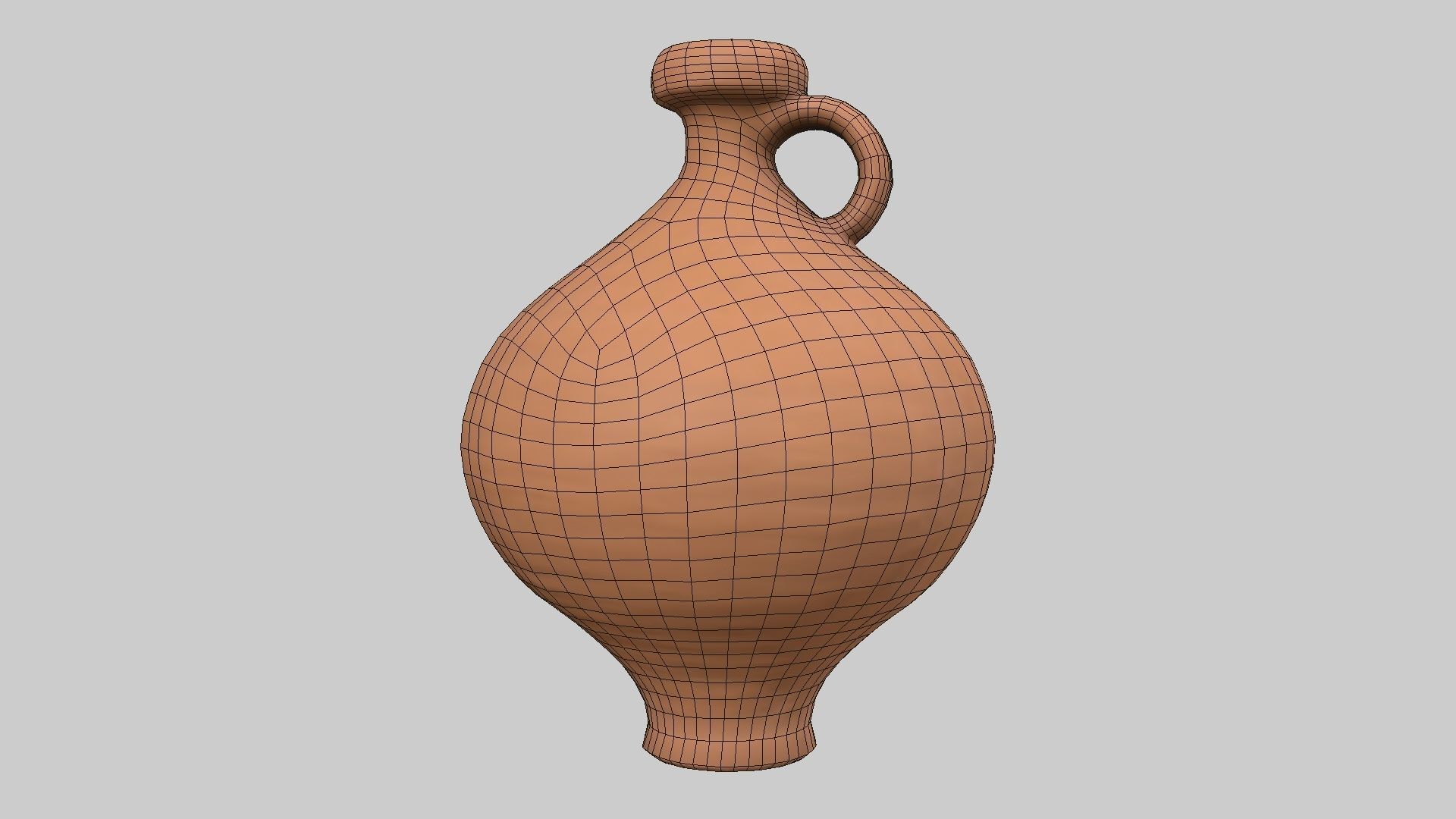 Antique clay jug 01 3D model_11