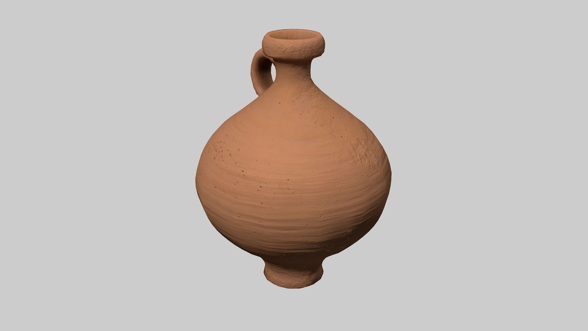 Antique clay jug 01 3D model_8