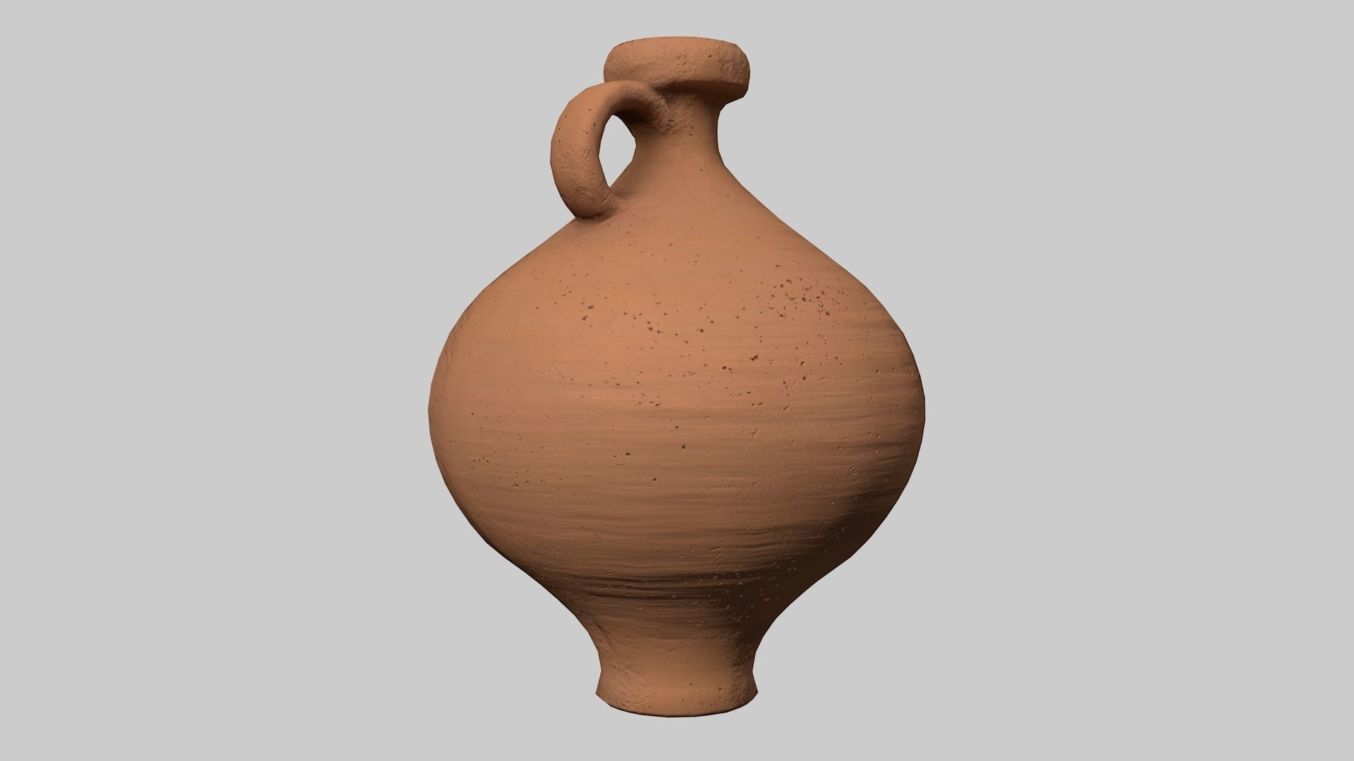 Antique clay jug 01 3D model_5