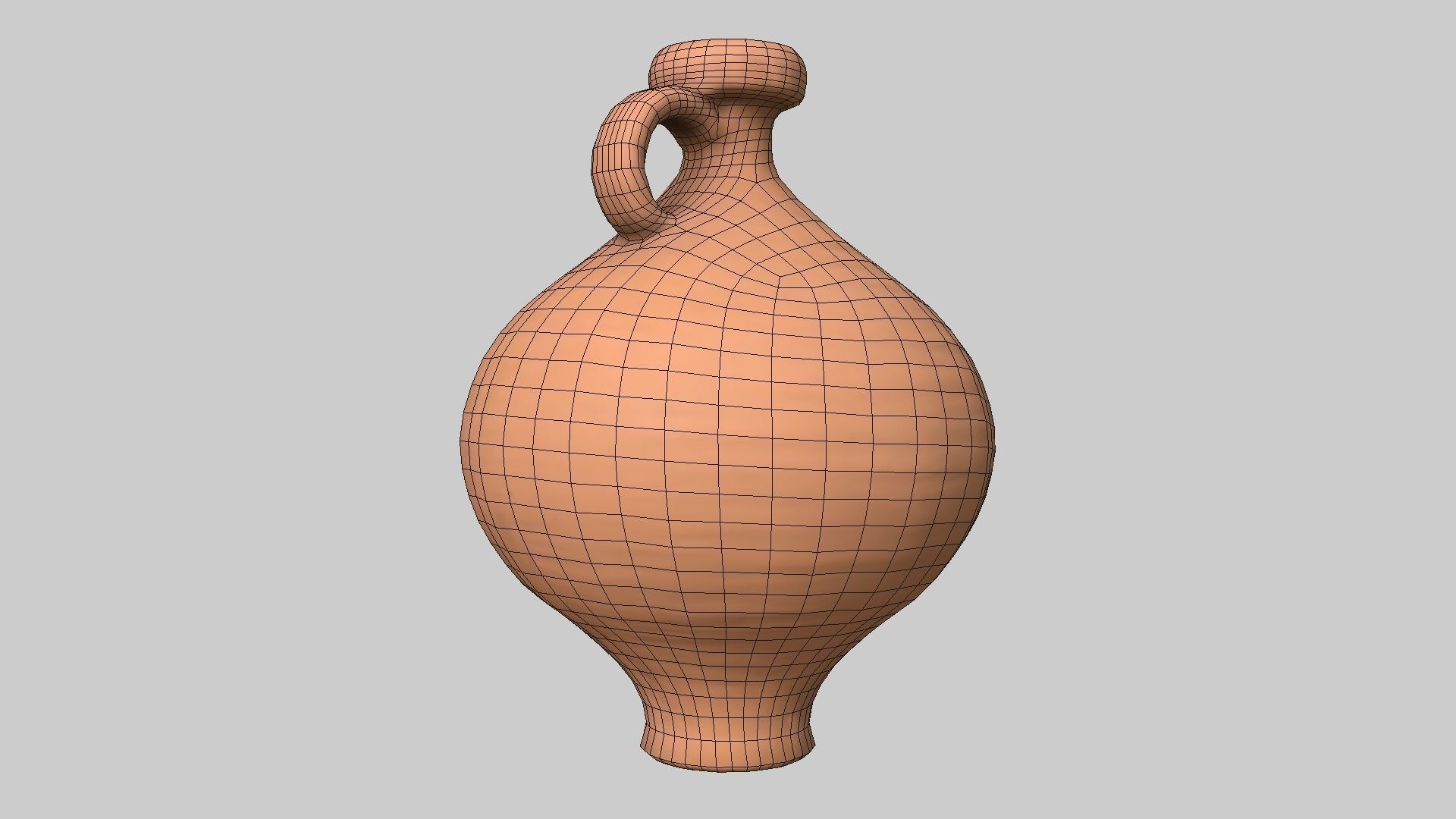Antique clay jug 01 3D model_13