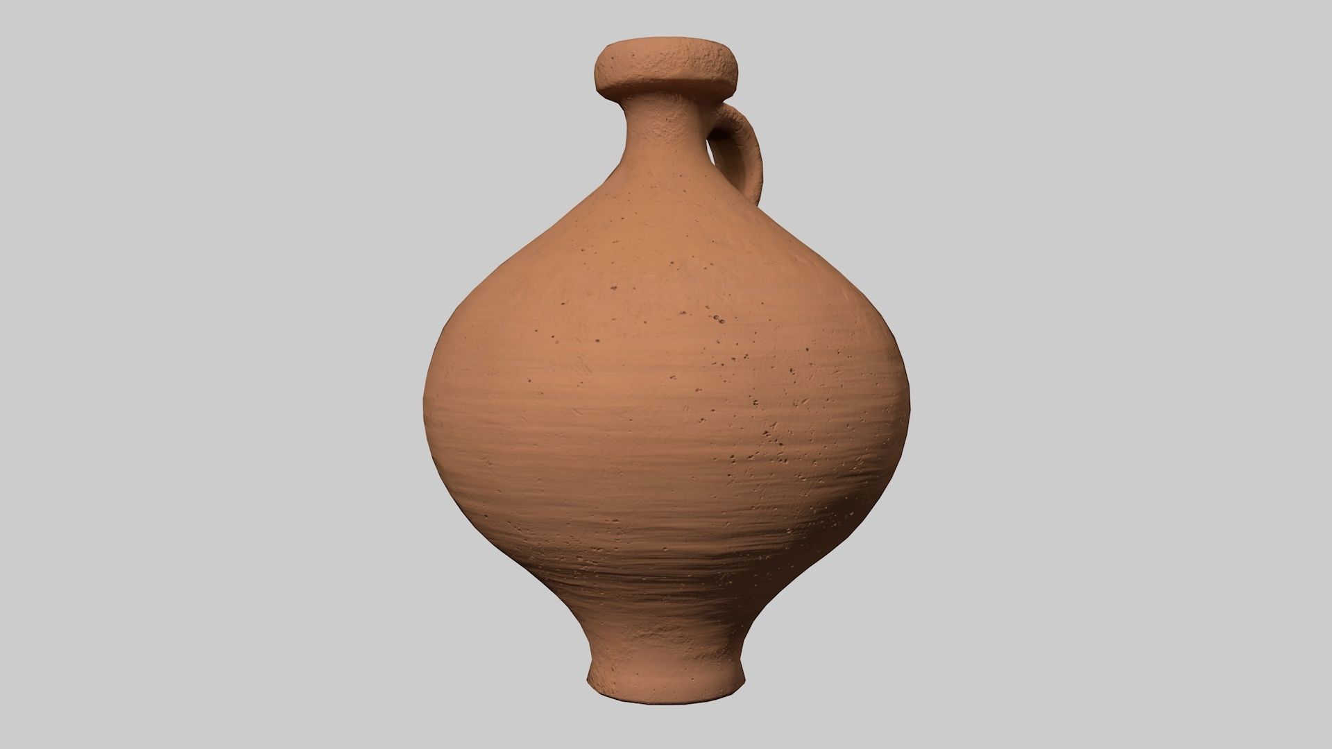 Antique clay jug 01 3D model_3