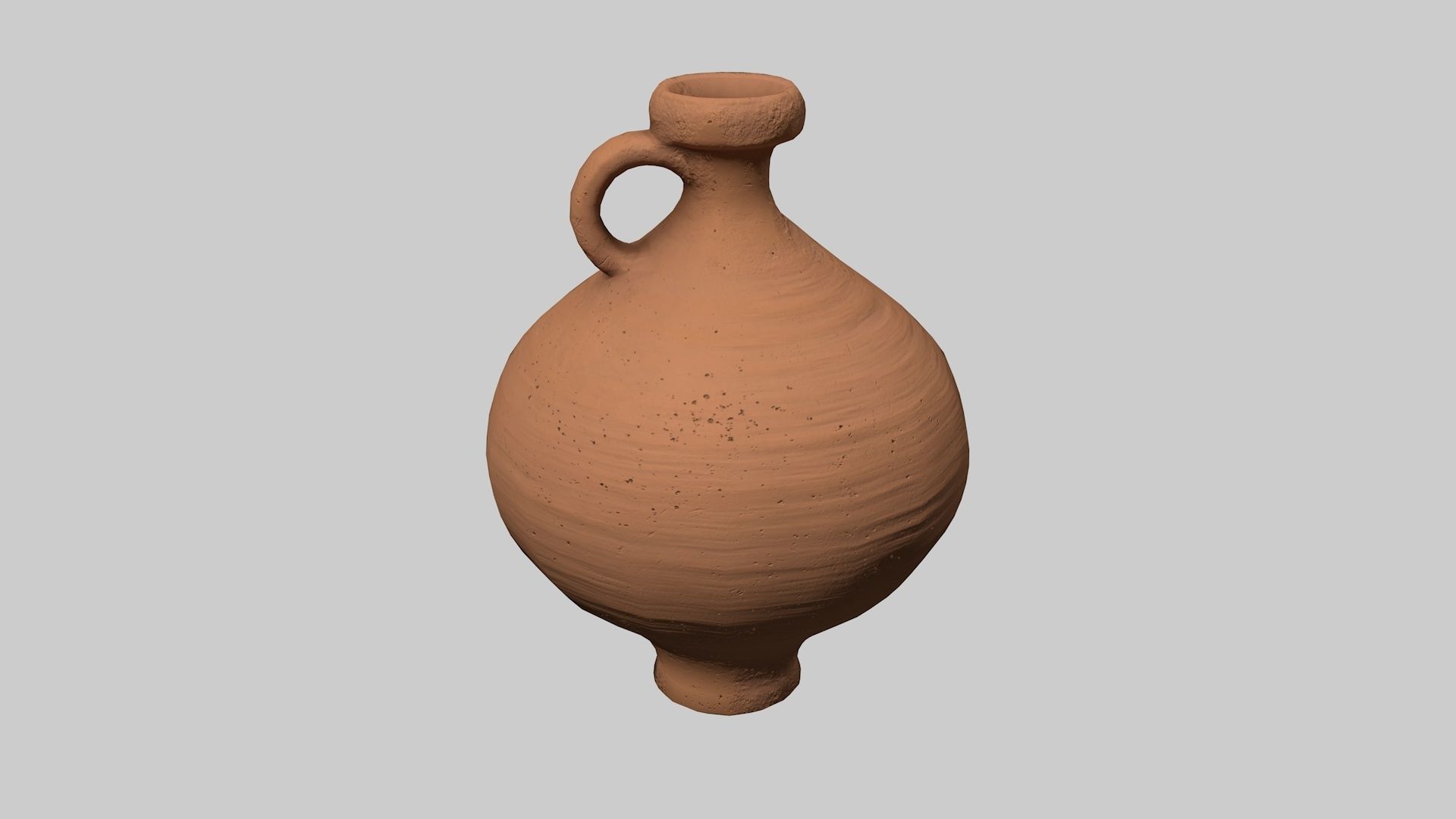 Antique clay jug 01 3D model_7