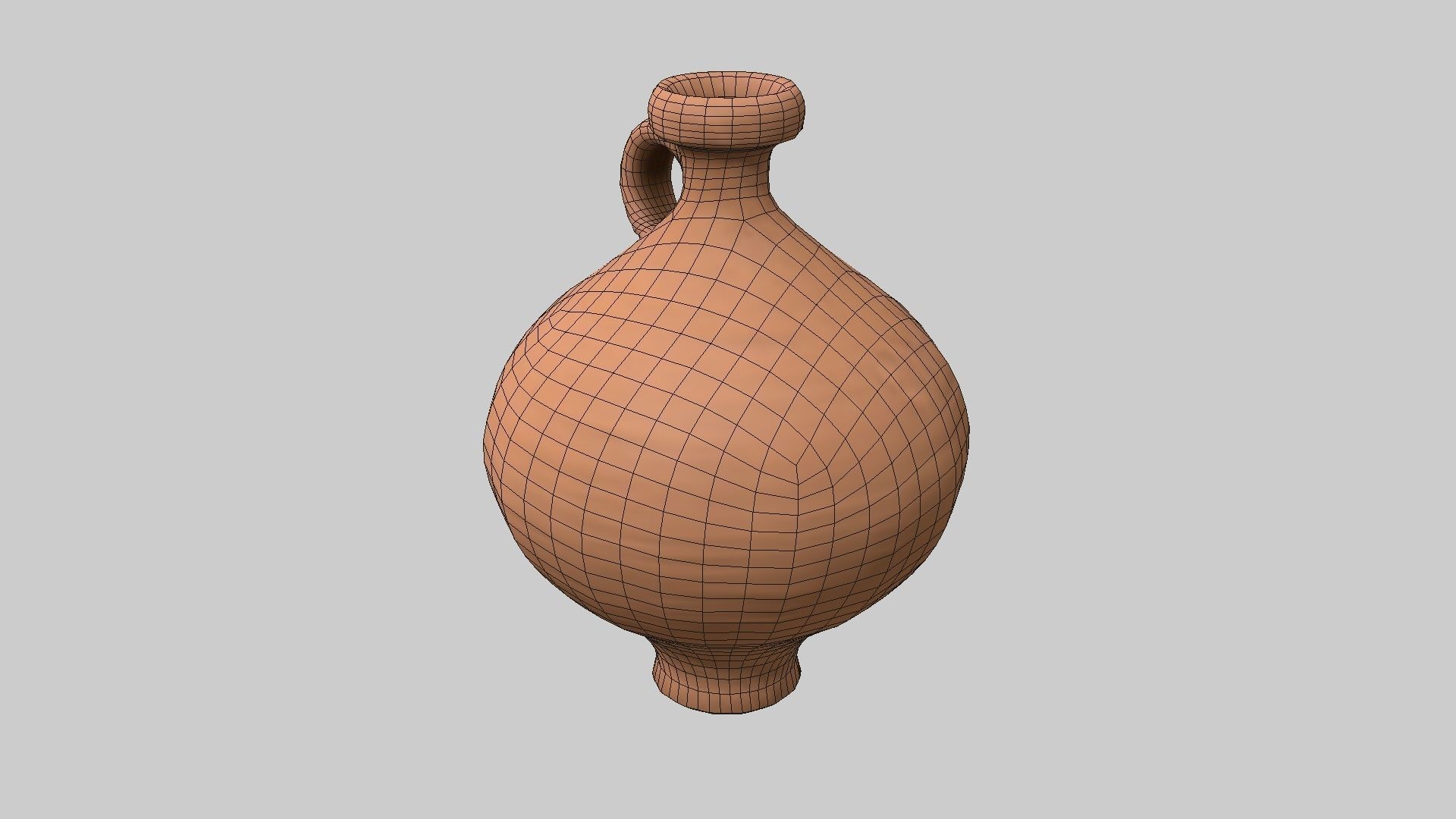 Antique clay jug 01 3D model_16