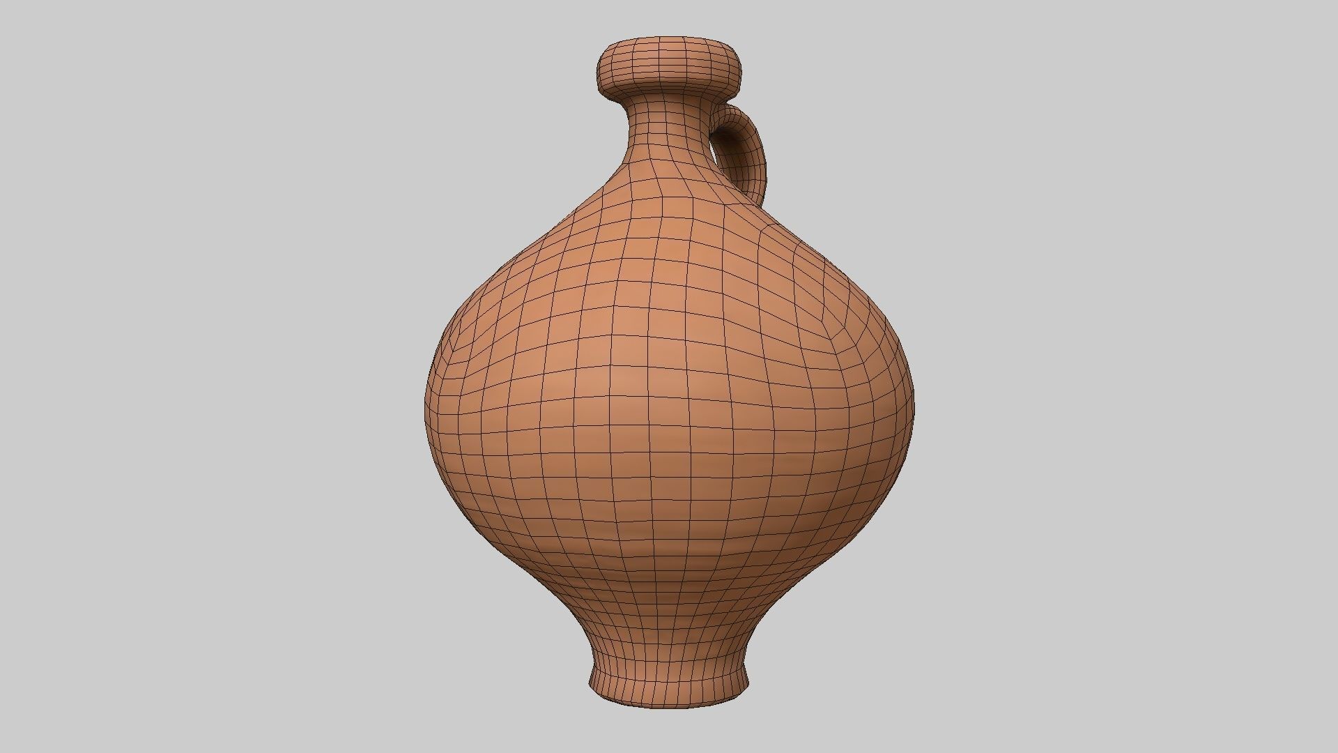 Antique clay jug 01 3D model_10