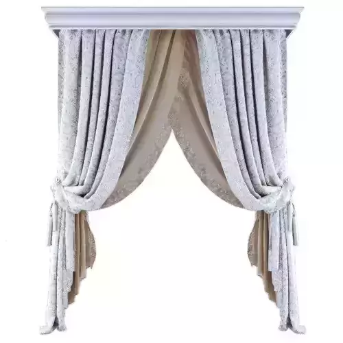 Curtains556 curtain Low-poly 3D model