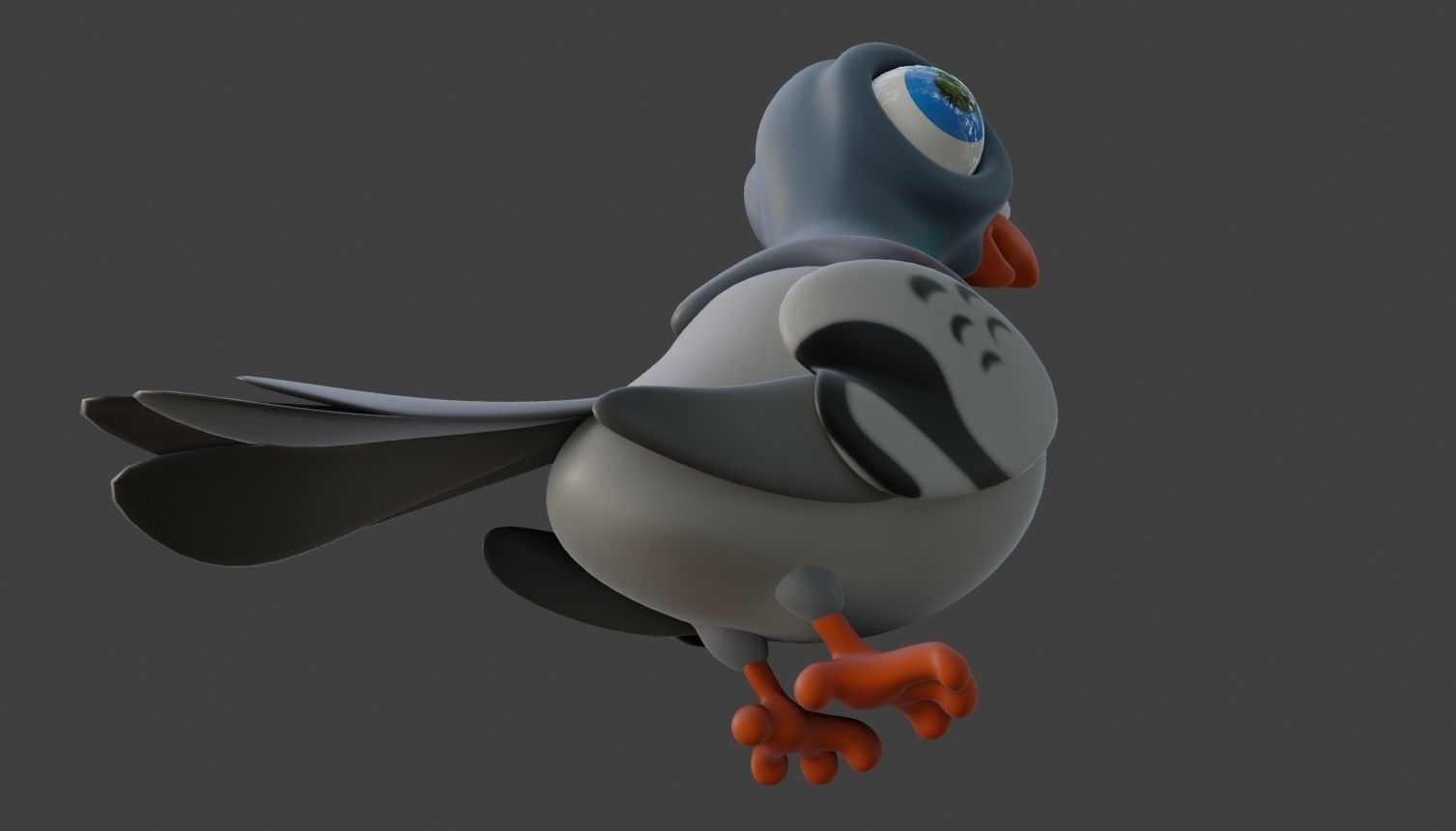 Cartoon Pidgeon 3D model_5