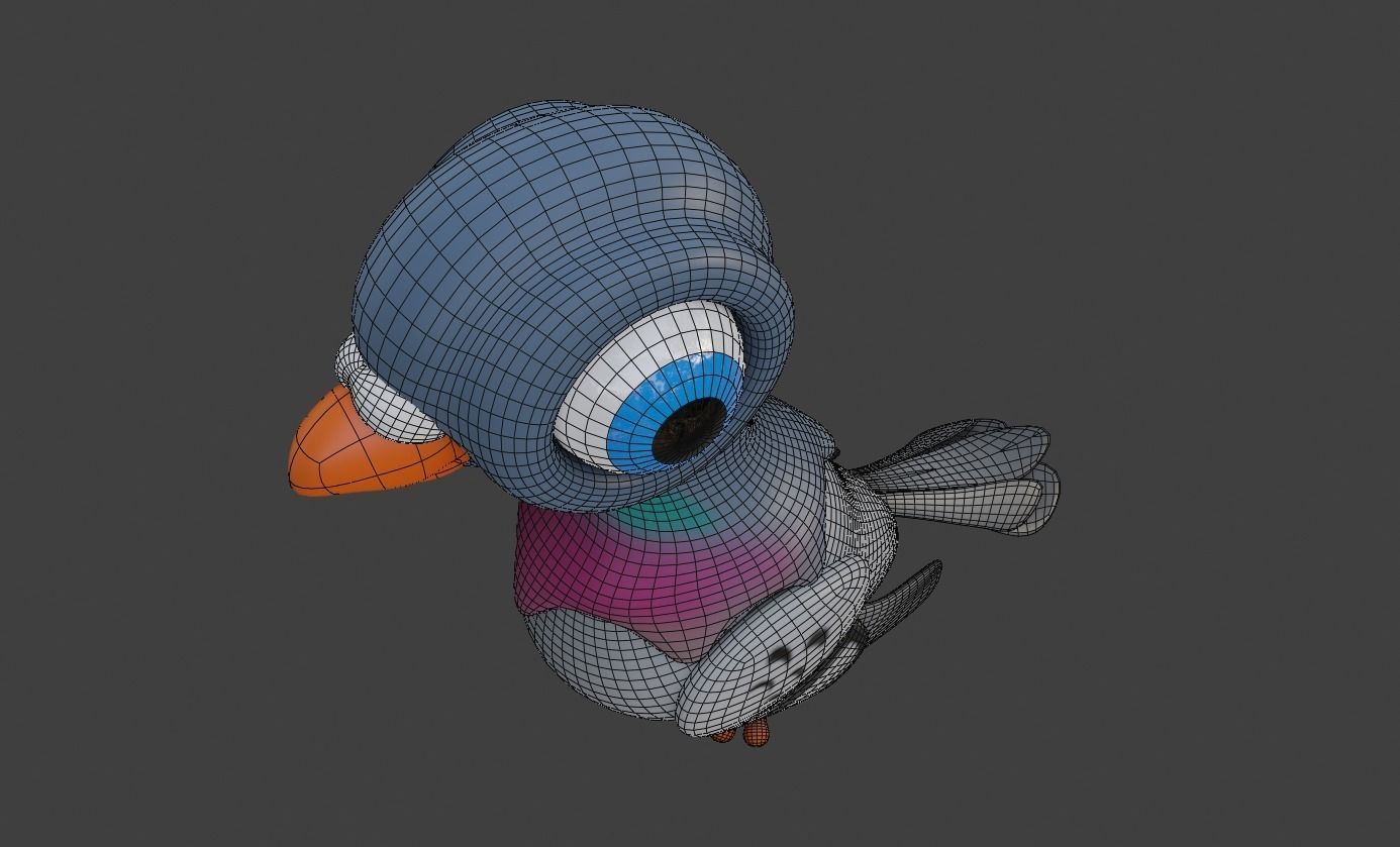 Cartoon Pidgeon 3D model_8