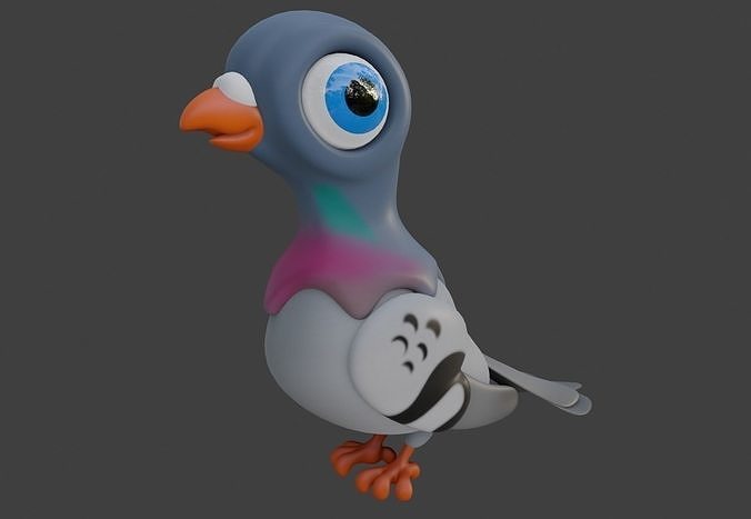 Cartoon Pidgeon 3D model