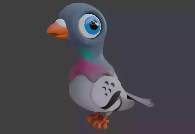 Cartoon Pidgeon 3D model