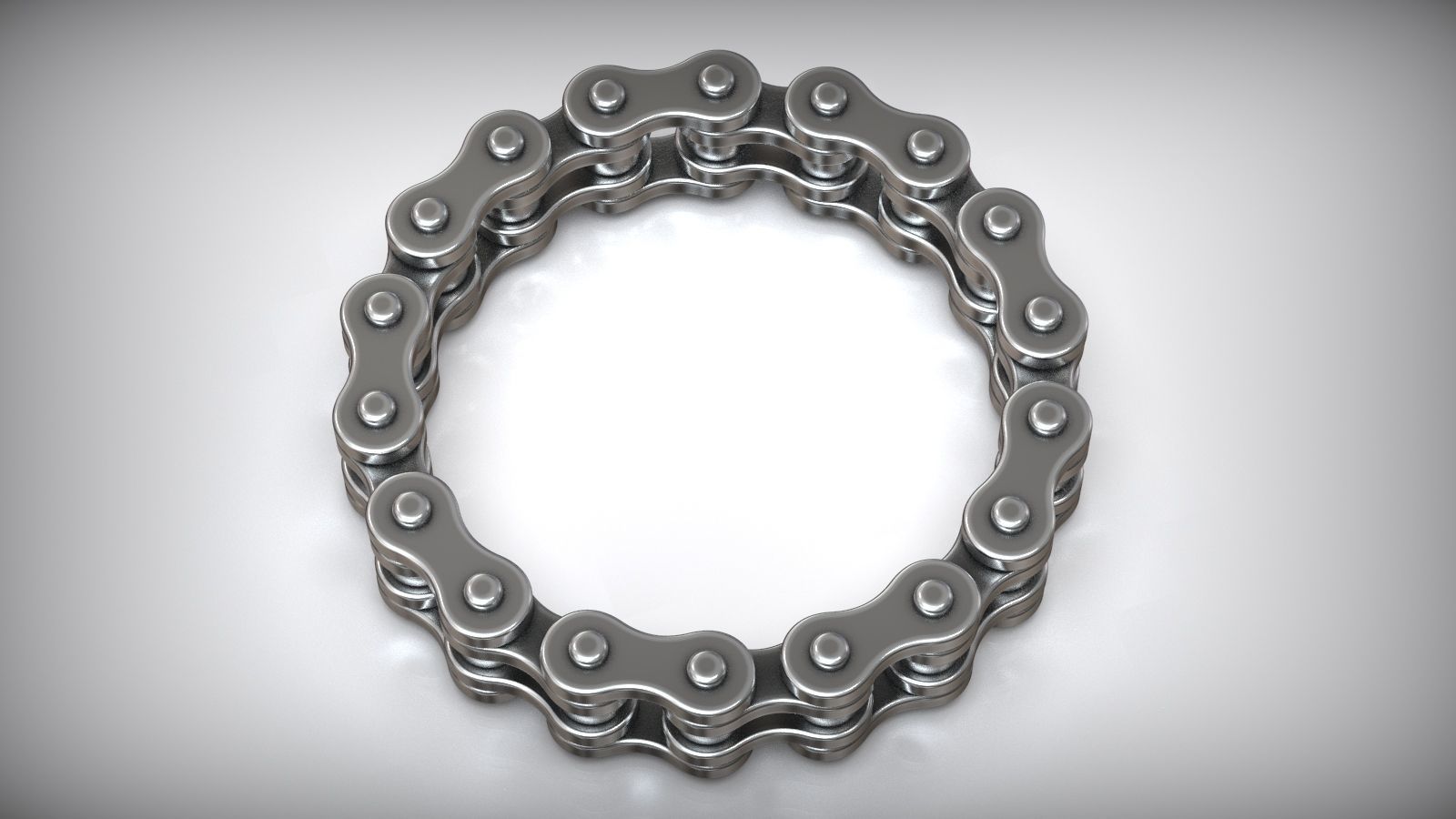 Bicycle Moto Bike Chain Wedding Band 3D print model_6