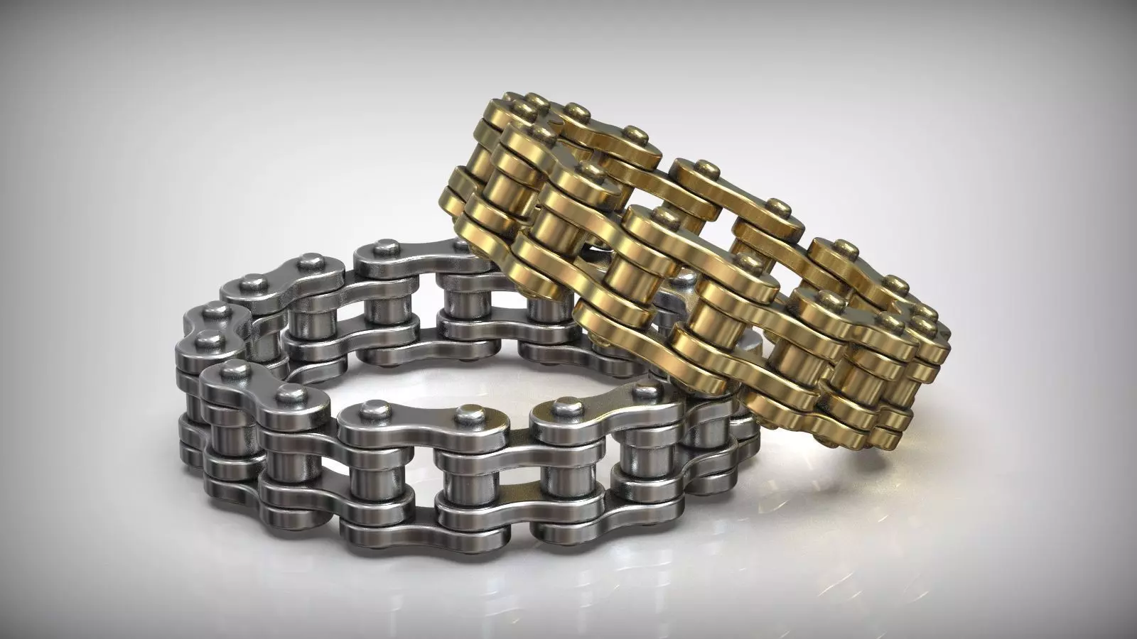 Bicycle Moto Bike Chain Wedding Band 3D print model_0