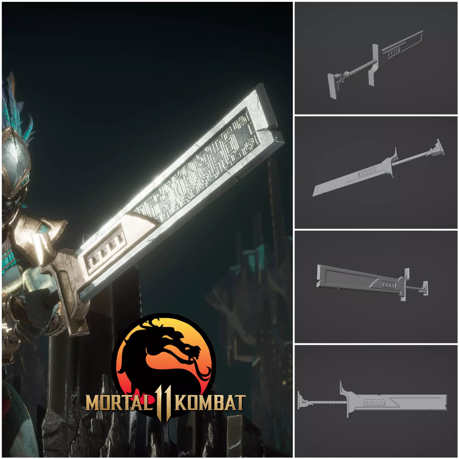 Kotal Kahn sword Bloody Sunrise Macana 3D print model_0