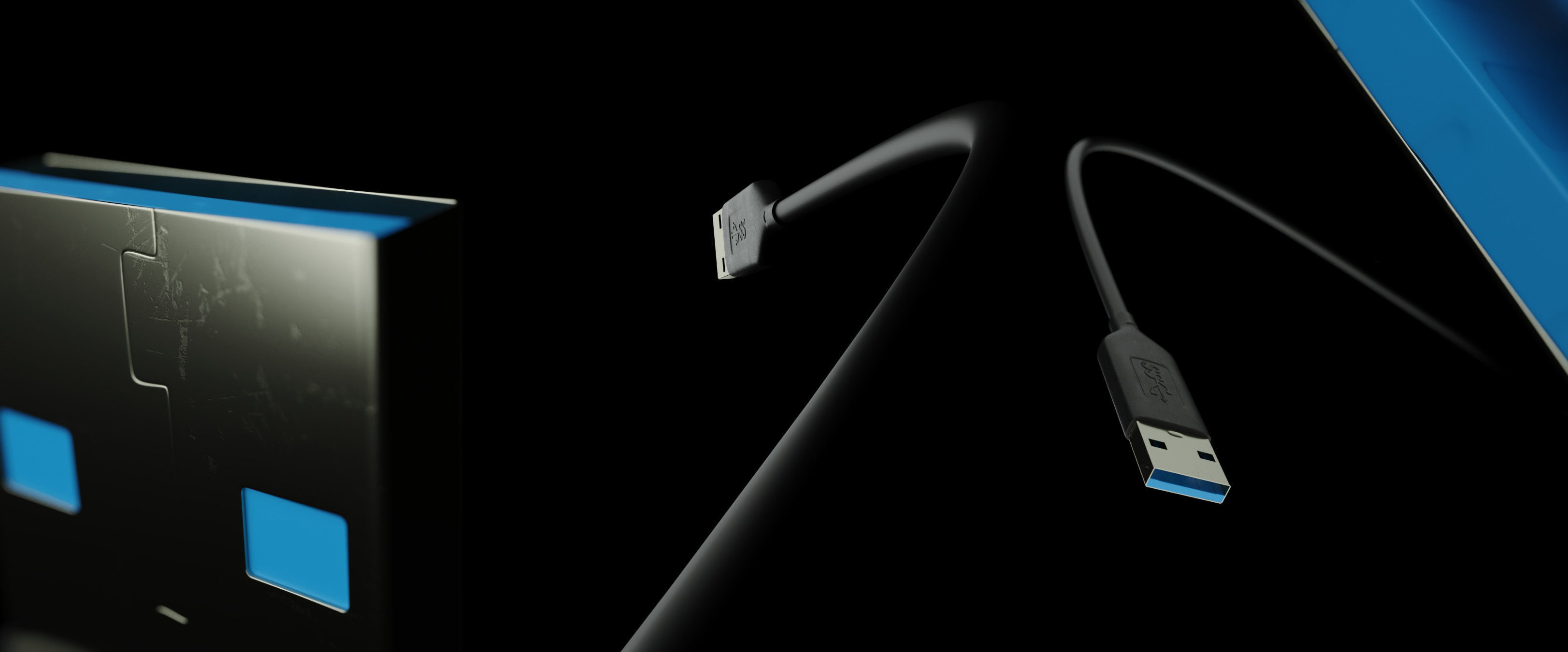 Cable Plugs Essentials 3D Model Collection_15