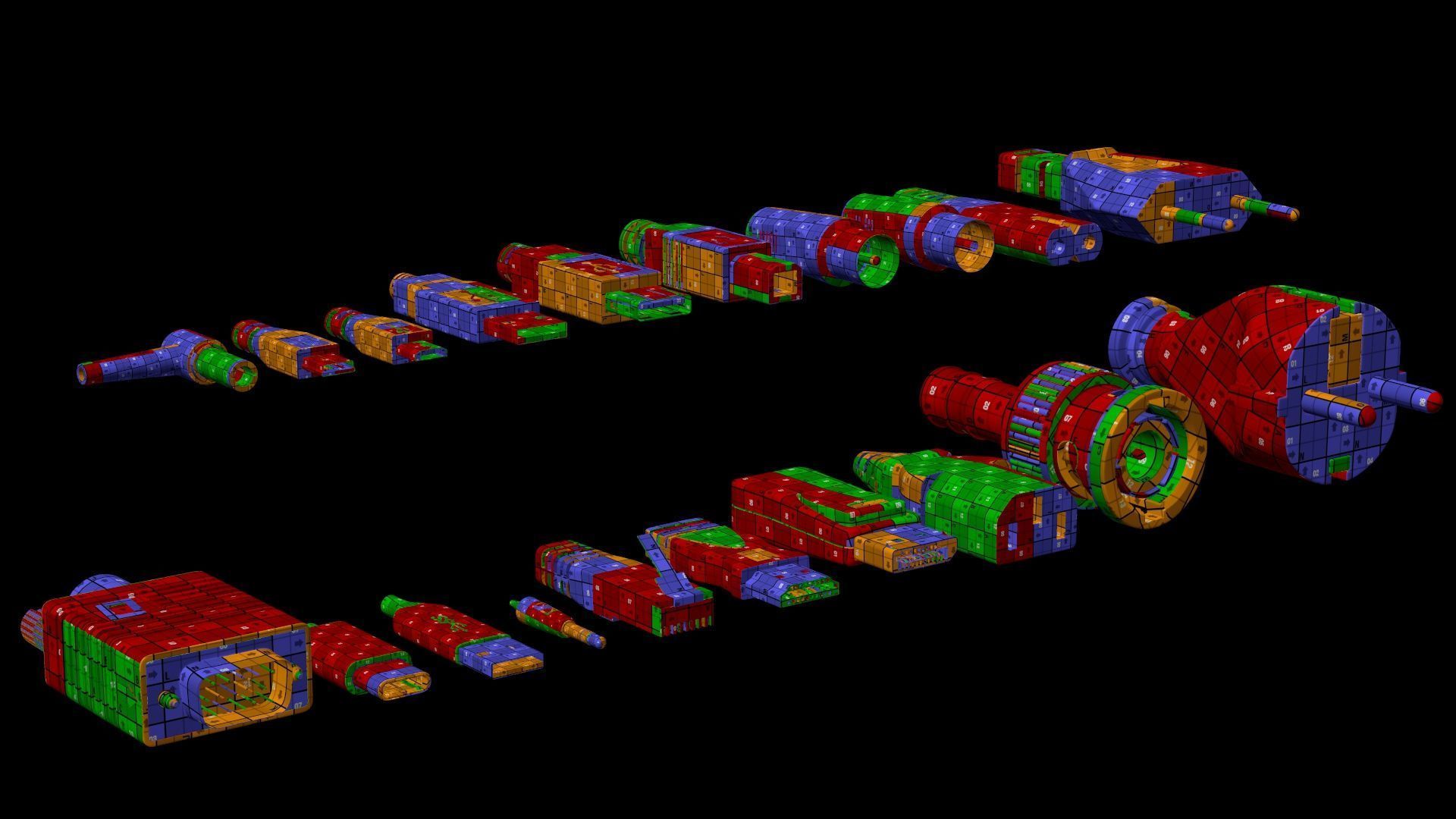 Cable Plugs Essentials 3D Model Collection_4