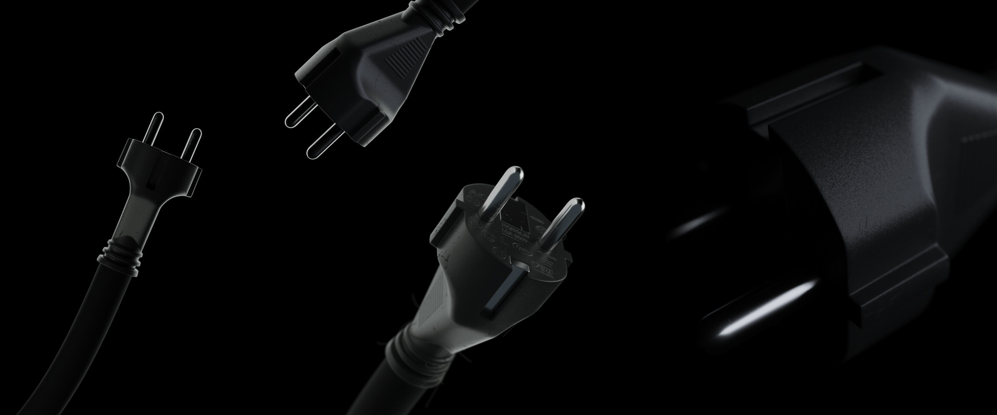 Cable Plugs Essentials 3D Model Collection_14