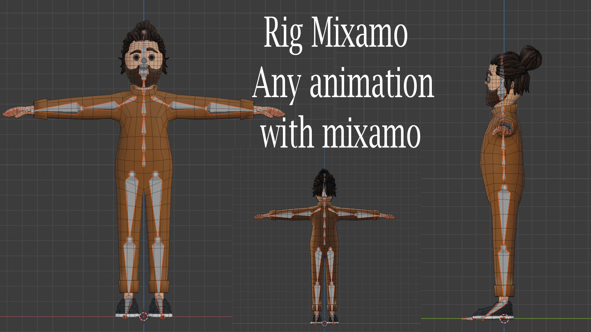 Cartoon characters 2 pajama pack 3d model Low-poly 3D model_18