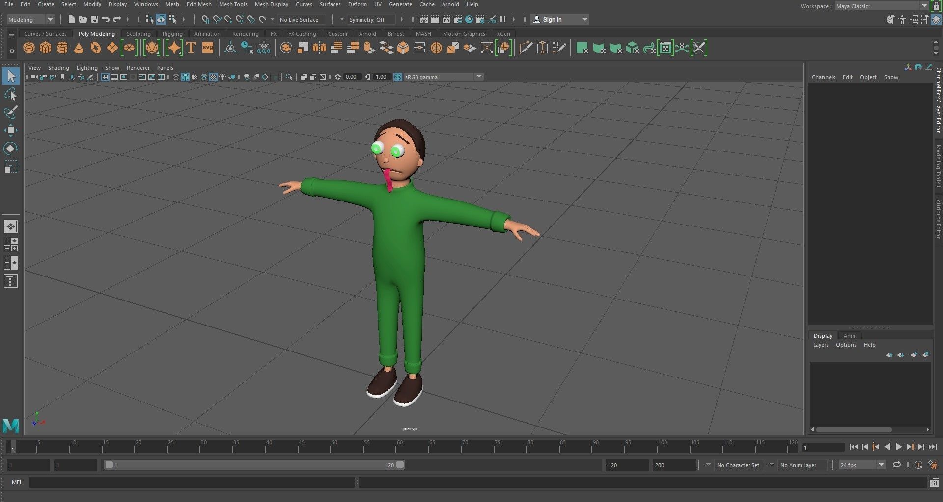 Cartoon characters 2 pajama pack 3d model Low-poly 3D model_21