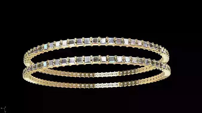 princesscut eternity bangle stl verified 