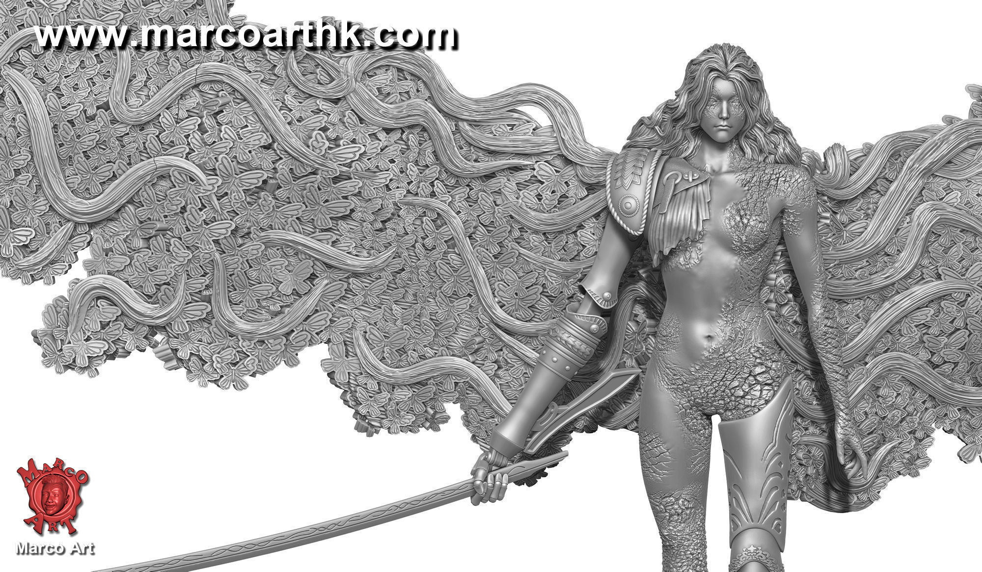 Elden Ring Malenia stl file 3D print model_4