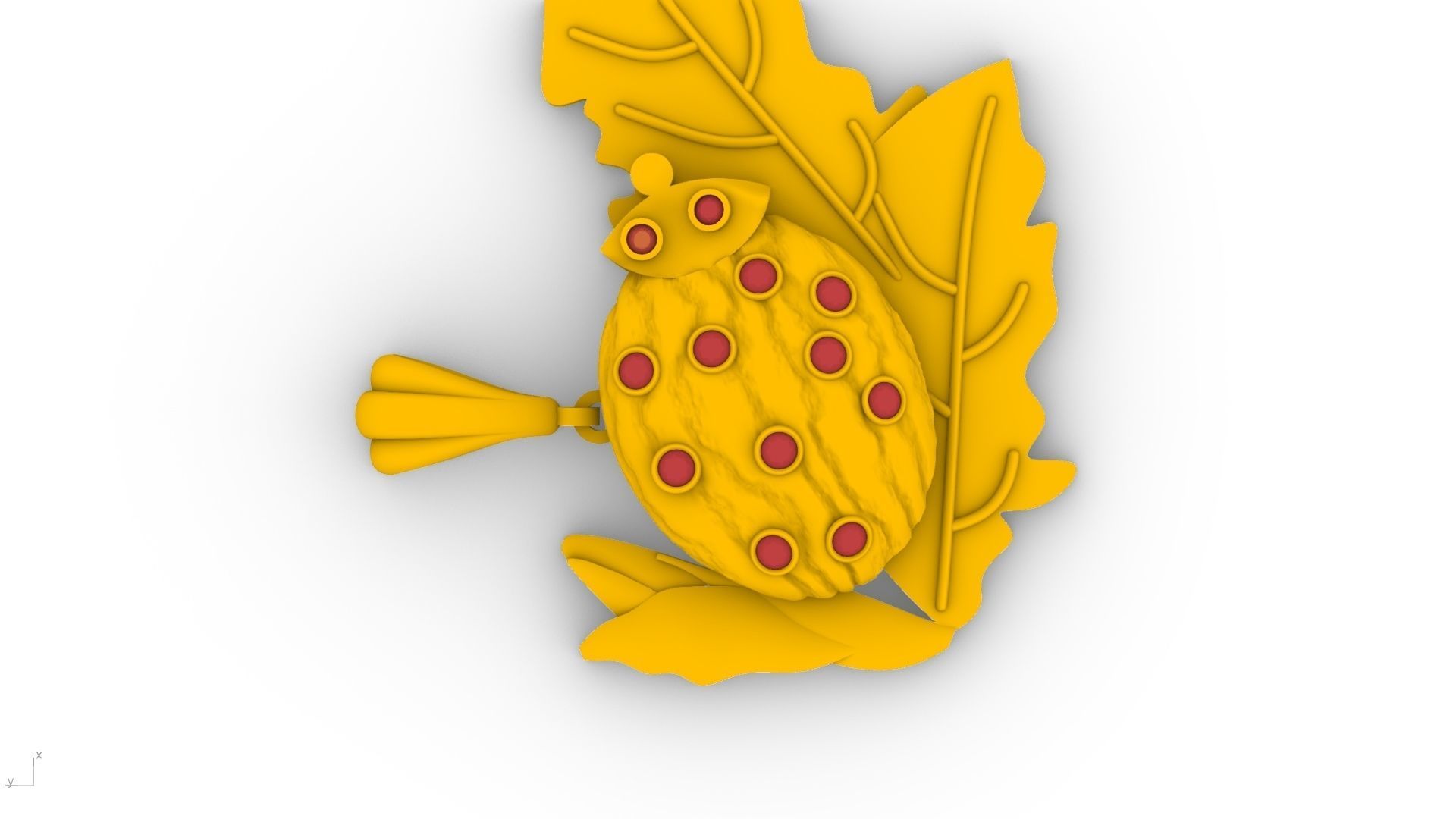 lady bug pendant stl verified  3D print model_23