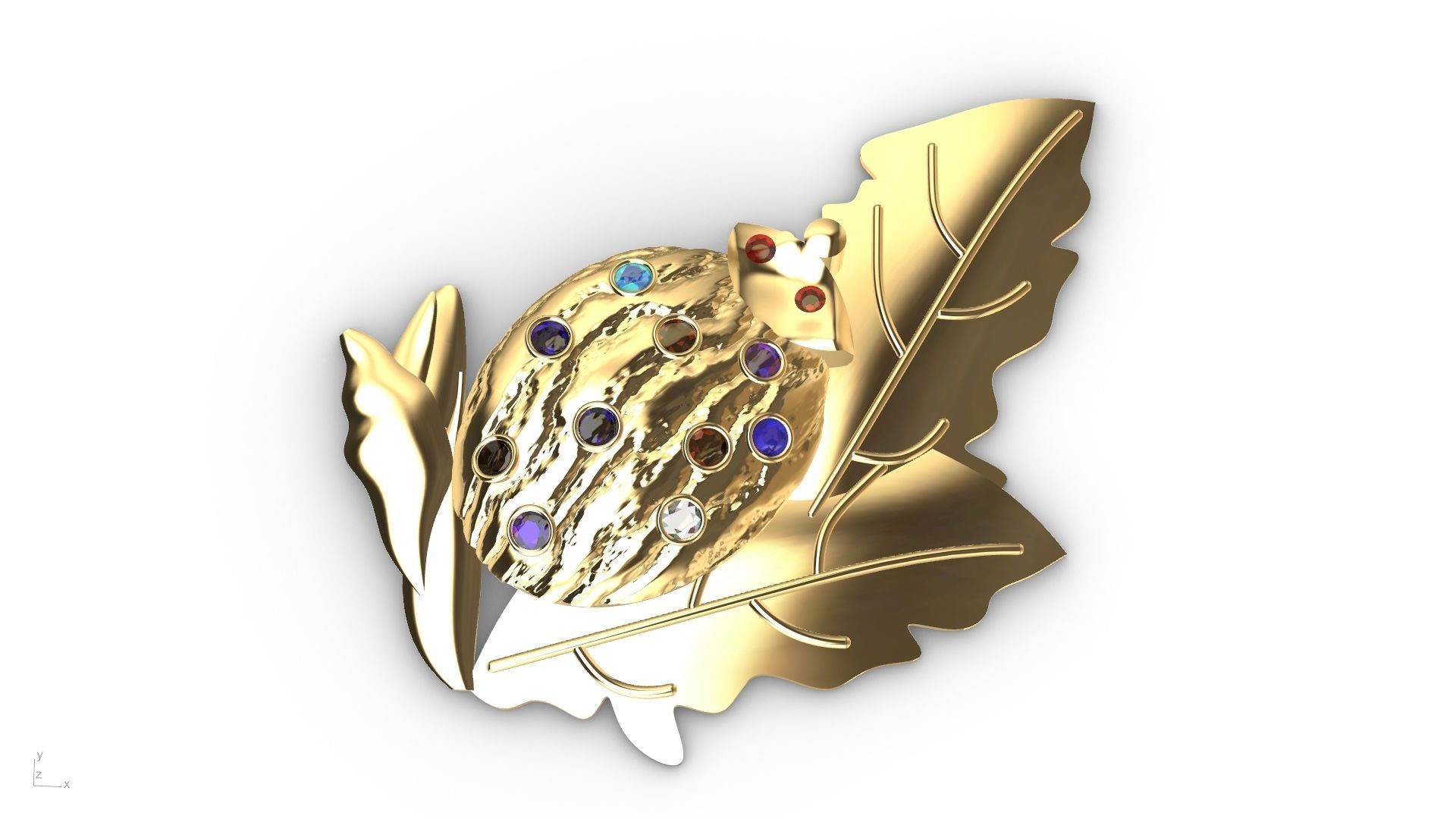 lady bug pendant stl verified  3D print model_2