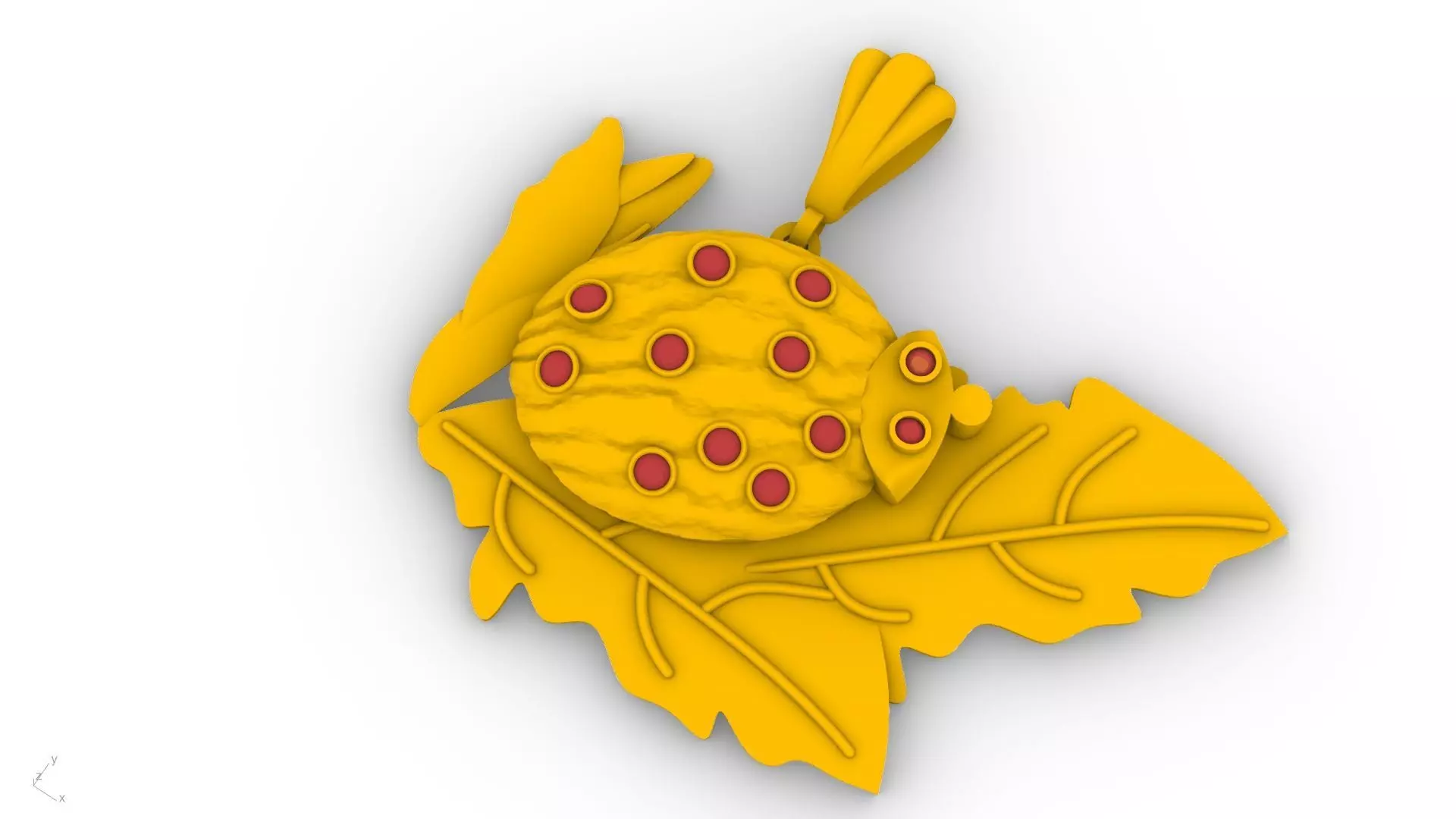 lady bug pendant stl verified  3D print model_0